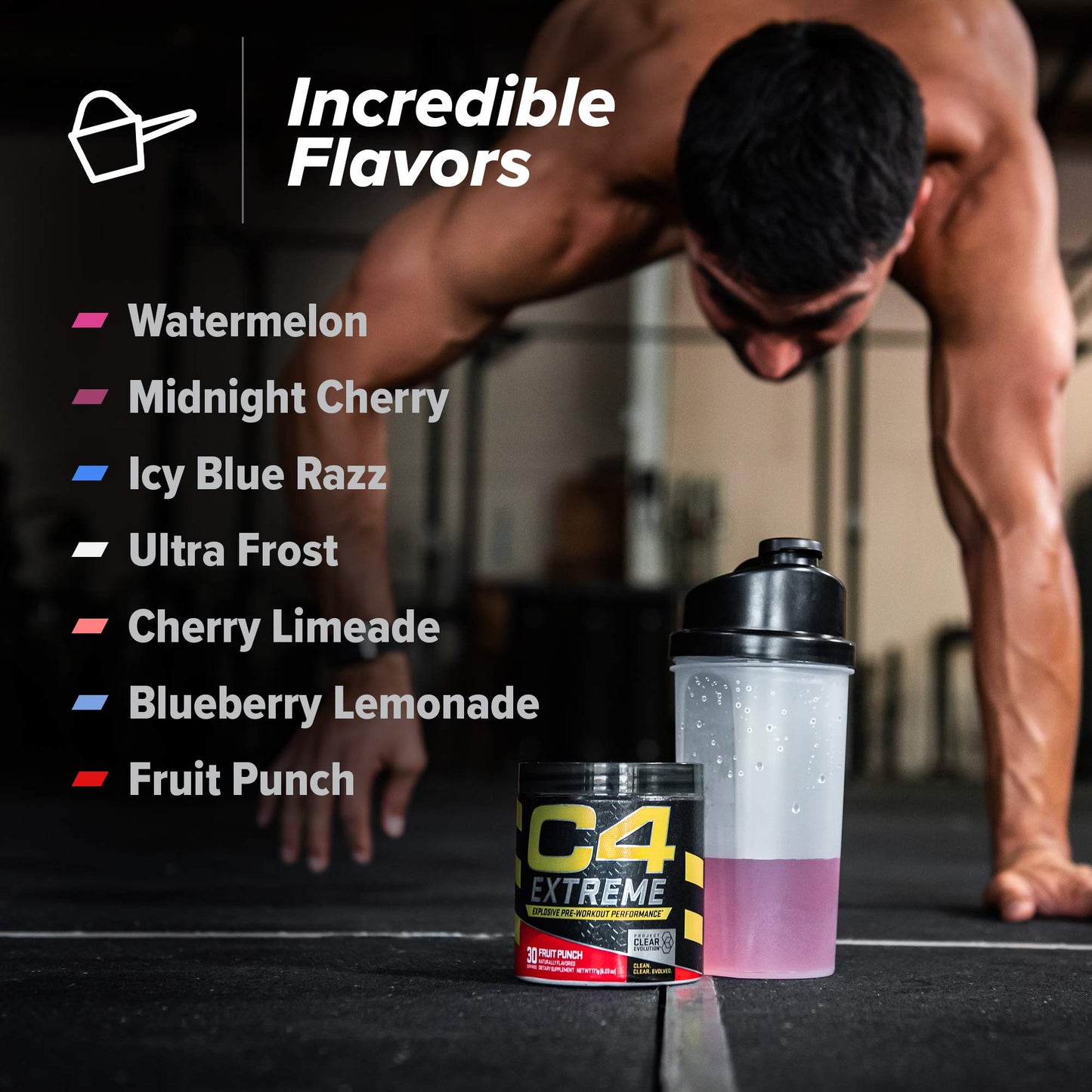C4 Extreme Pre Workout Powder Icy Blue Razz | Preworkout Energy Supplement for Men CellucorUS supplements