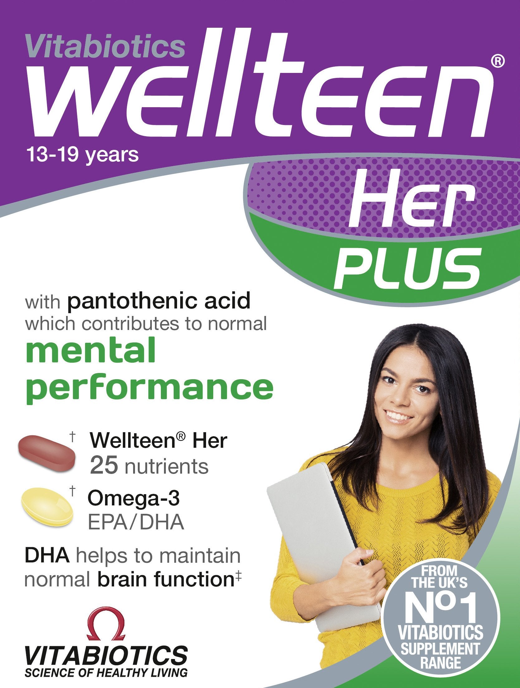 Vitabiotics Wellteen Her Plus - 56 Tablets/Capsules, 56 Count (Pack of 1) WellteenUS supplements