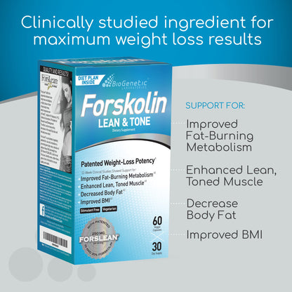 BioGenetic Labs Forskolin Lean & Tone - Weight Loss Pills - Body Toning Formula Fat Burner BioGenetic LaboratoriesUS supplements