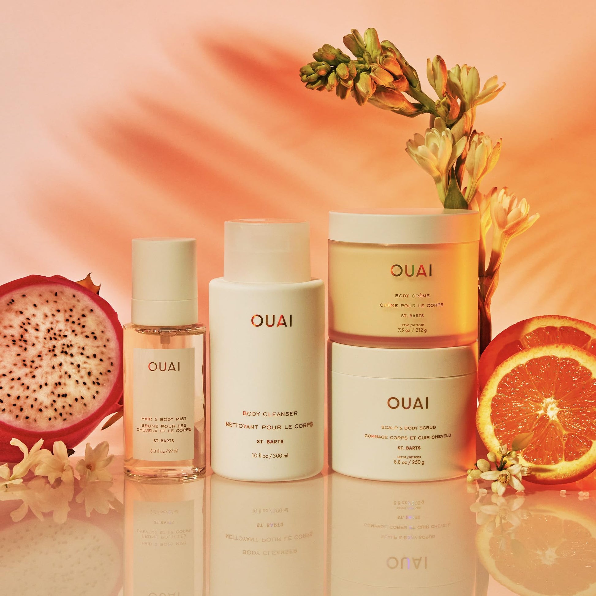 OUAI St. Barts Hair & Body Gift Set - Tropical-Scented Body Care for Women & Men - Includes Full Size Hydrating Body Cream & Deluxe Hair and Body Mist (2 Count) OUAIAu supplements