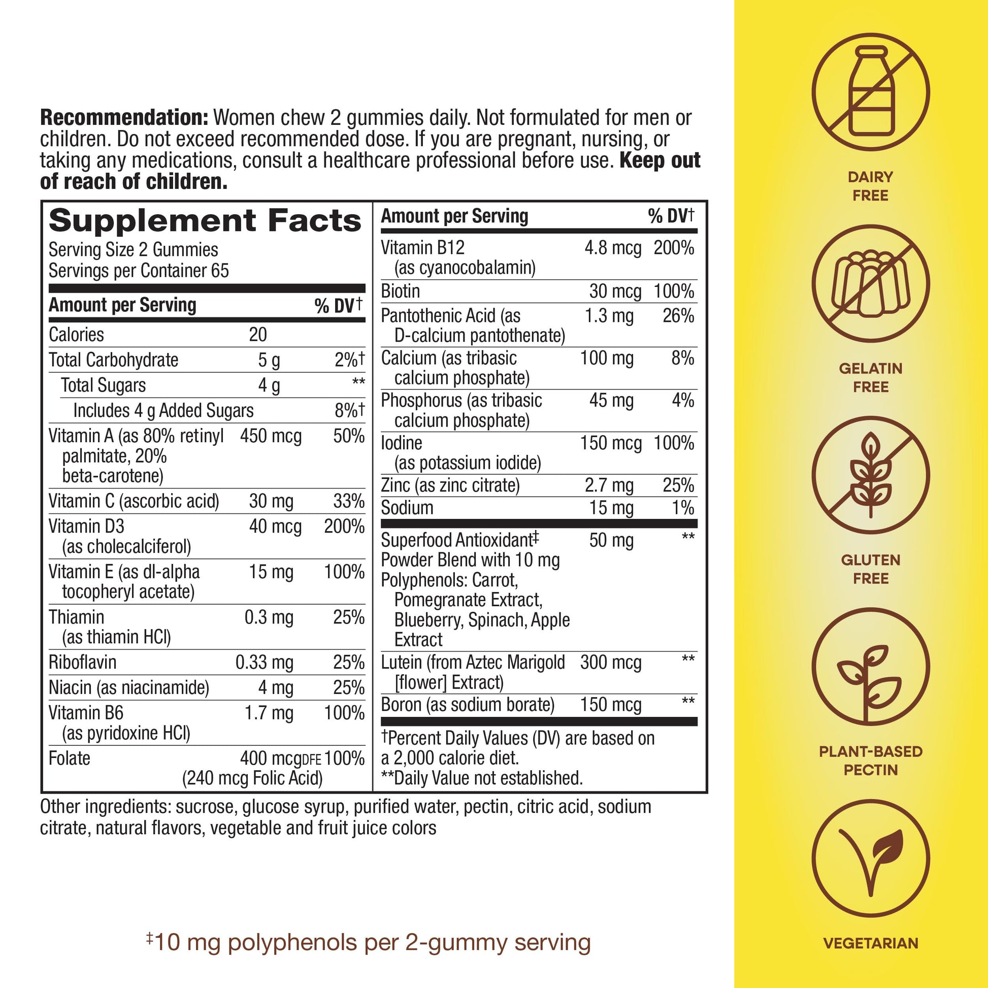 Nature's Way Alive! Women's 50+ Daily Gummy Multivitamins, Women's Supplements, Supports Healthy Heart, Brain & Bones Nature's WayAu supplements