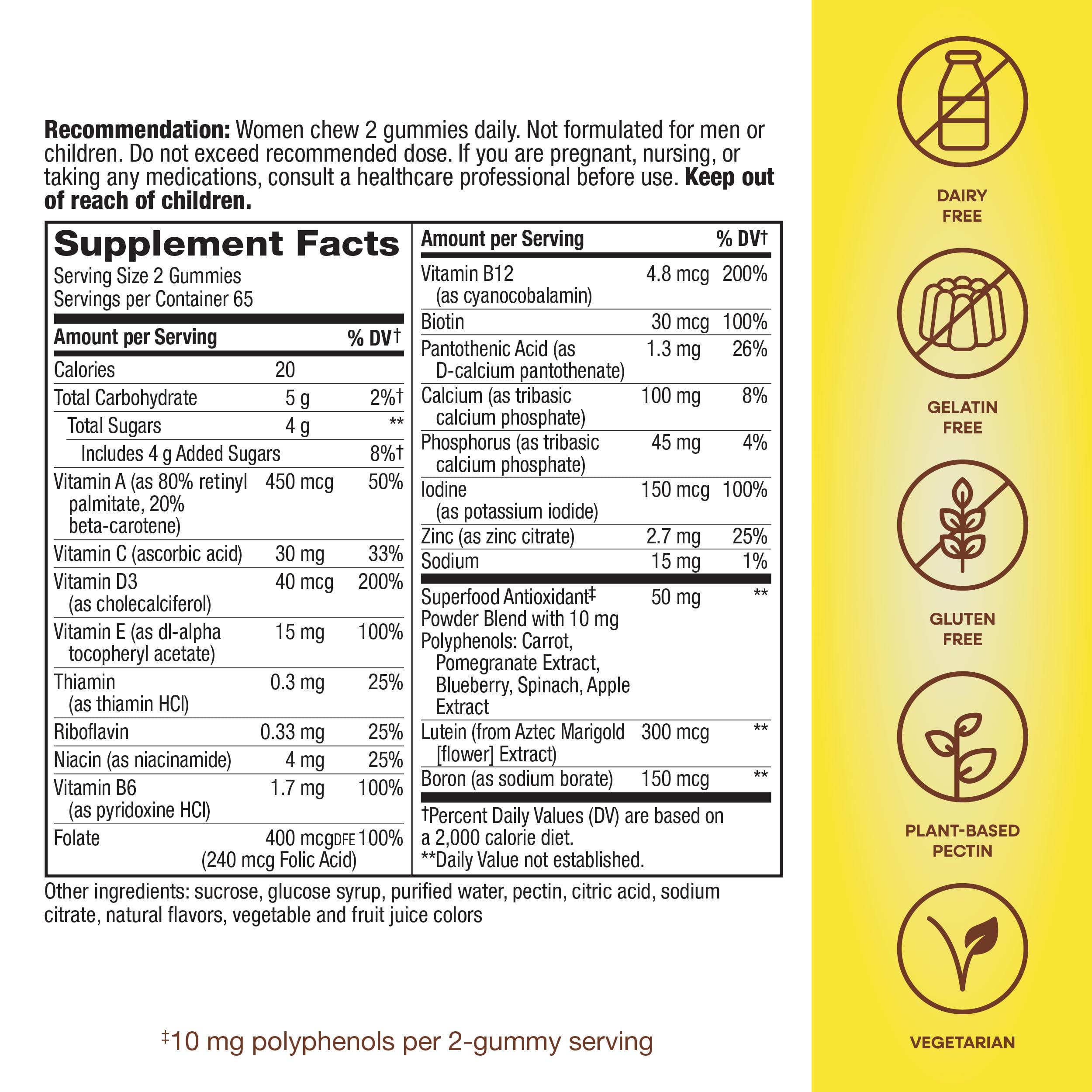 Nature's Way Alive! Women's 50+ Daily Gummy Multivitamins, Women's Supplements, Supports Healthy Heart, Brain & Bones Nature's WayAu supplements