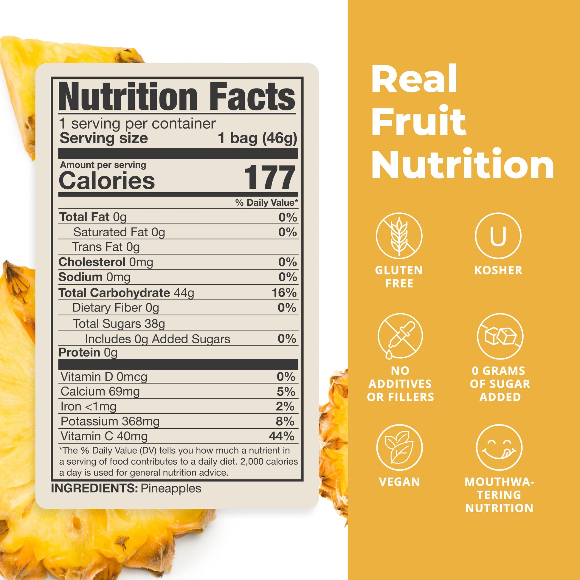 Balance of Nature Freeze-Dried Pineapples (5 Pack) – 100% Real Fruit, Crunchy Pineapple Slices, Healthy Snack, Mouthwatering Nutrition, Gluten-Free, Vegan, No Sugar Added, Five 1.6 oz Bags Balance of NatureAu supplements