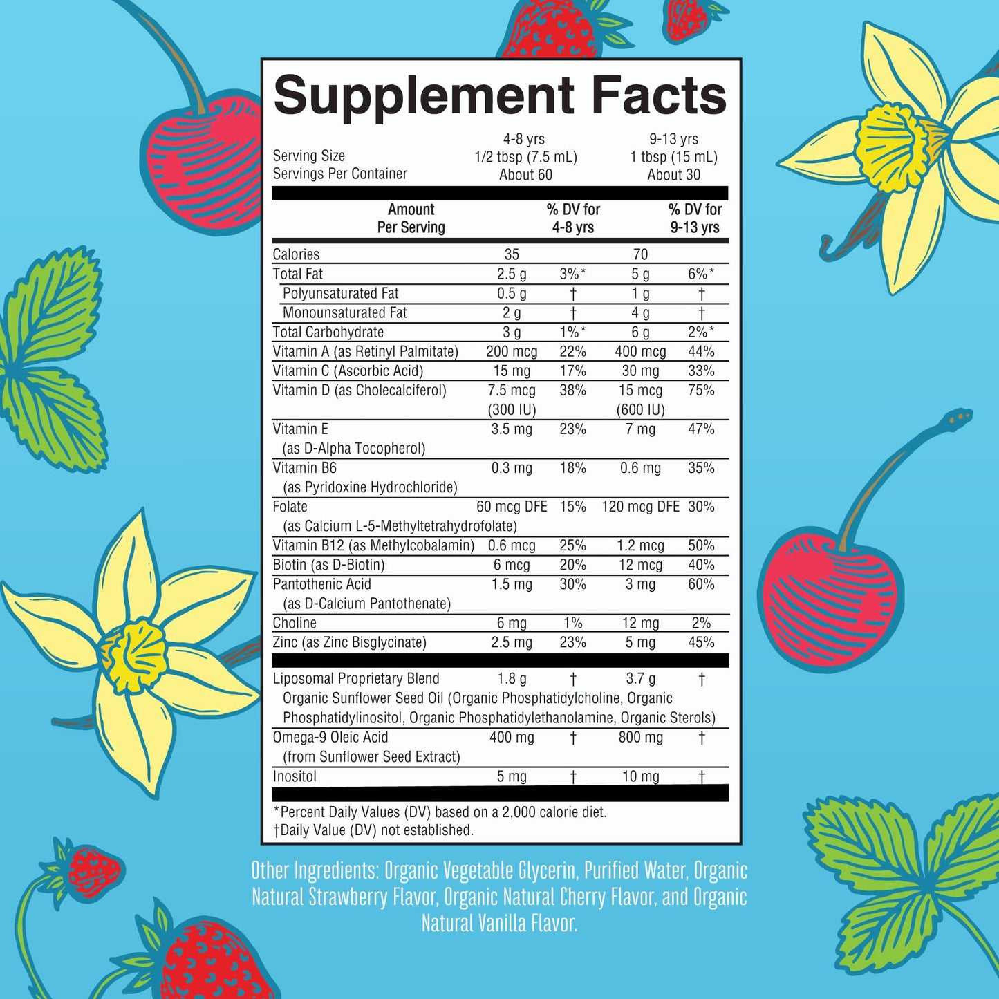 MaryRuth Organics Kids Multivitamin Liposomal | Vegan, Sugar-Free Vitamins for Kids | Ages 4+ | 2 Month Supply | 15.22 Fl Oz MARYRUTH'SUS supplements