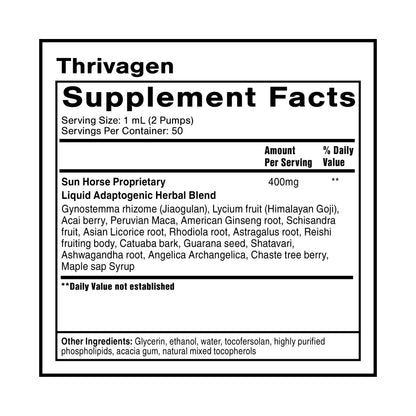 Quicksilver Scientific Thrivagen - Women's Health Supplement with 15 Energy, Hormone Balance & Adrenal Support Botanicals - Adaptogenic Herbs with Shatavari, Rhodiola & Maca Root (1.7oz / 50ml) Quicksilver ScientificUS supplements