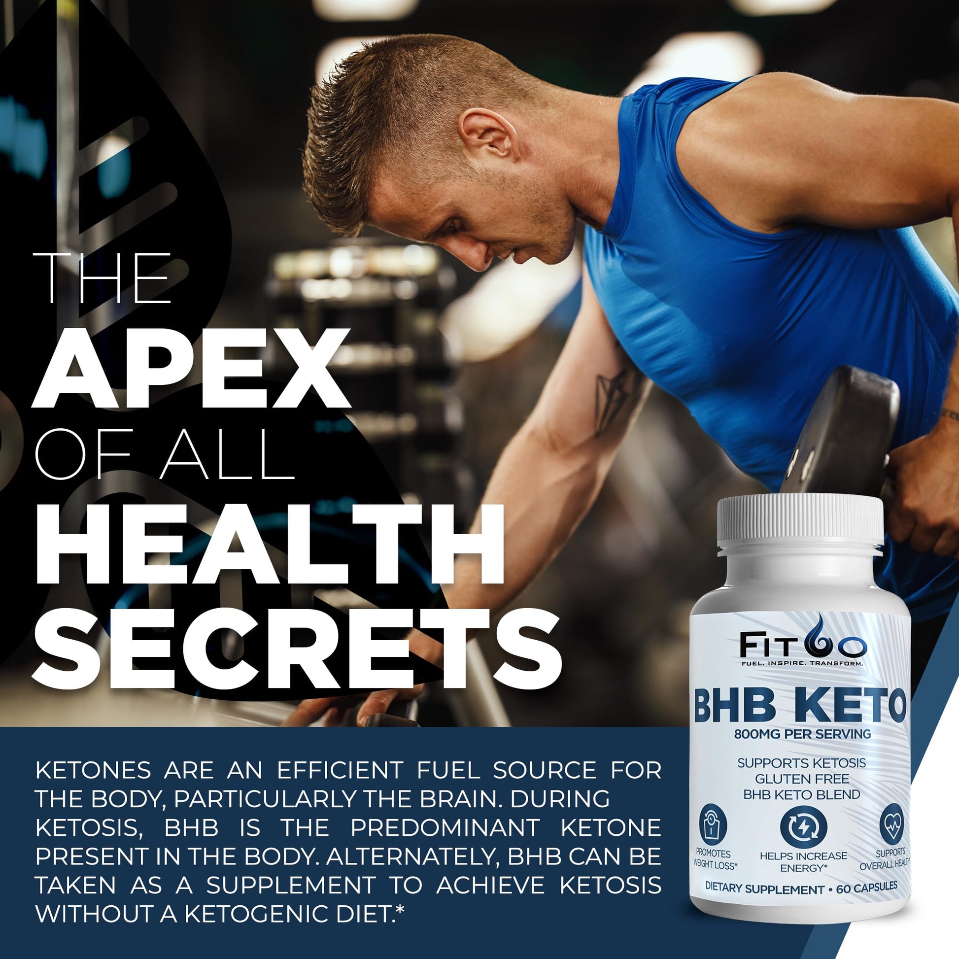 FIT60 Keto Diet Pills for Men & Women - Boost Energy and Mental Clarity for Enhanced Focus FIT60US supplements