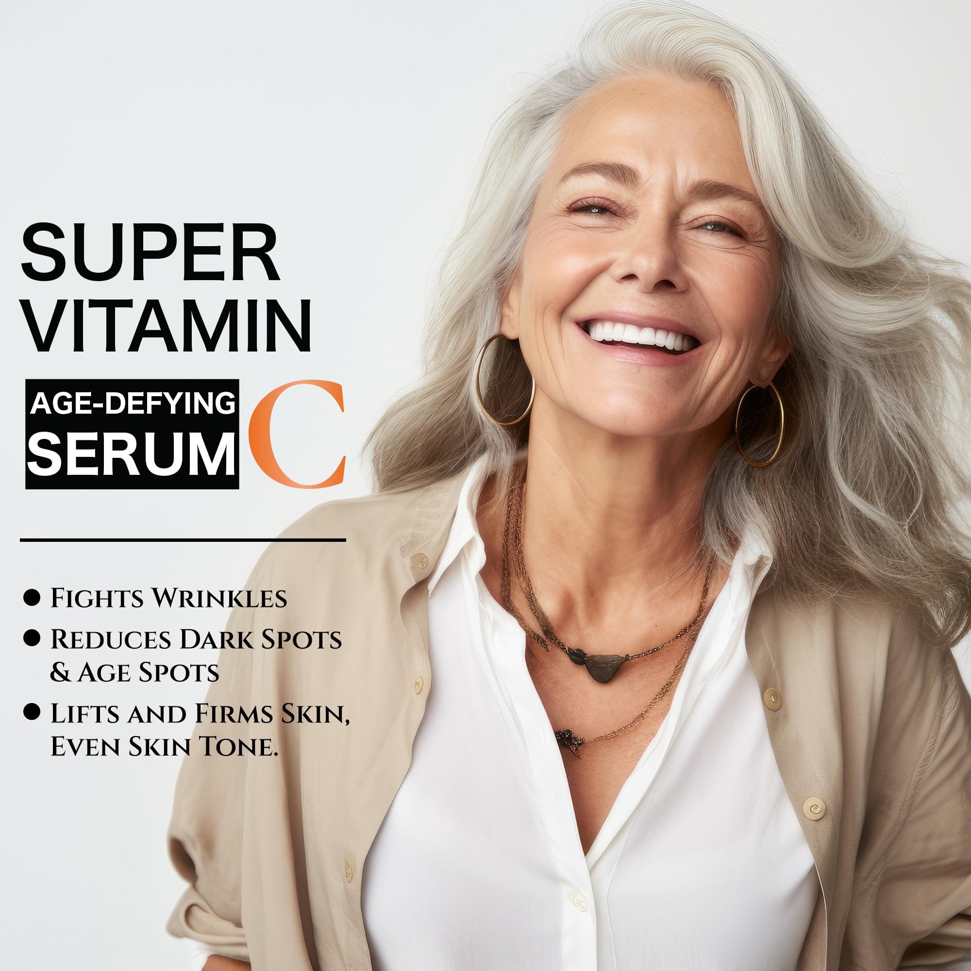 Super Vitamin C Serum for Women over 70, Rapid Anti Aging Cream, Face Lift Cream, Hydrates, Softens, Lifts and Firms, Fights Wrinkles, Advanced Super Serum C 3PCS. (90ml) RefaflioAu supplements