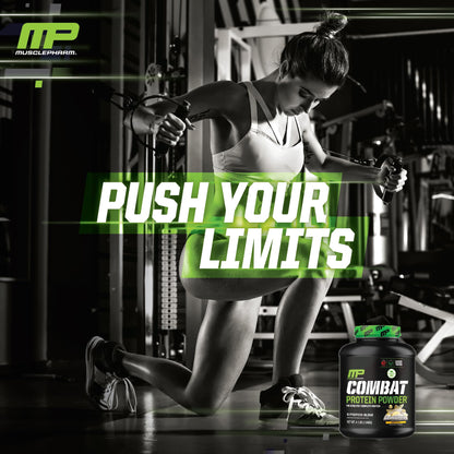 MusclePharm Combat Protein Powder, Banana Cream - 4 lb - Gluten Free - 52 Servings Muscle PharmUS supplements