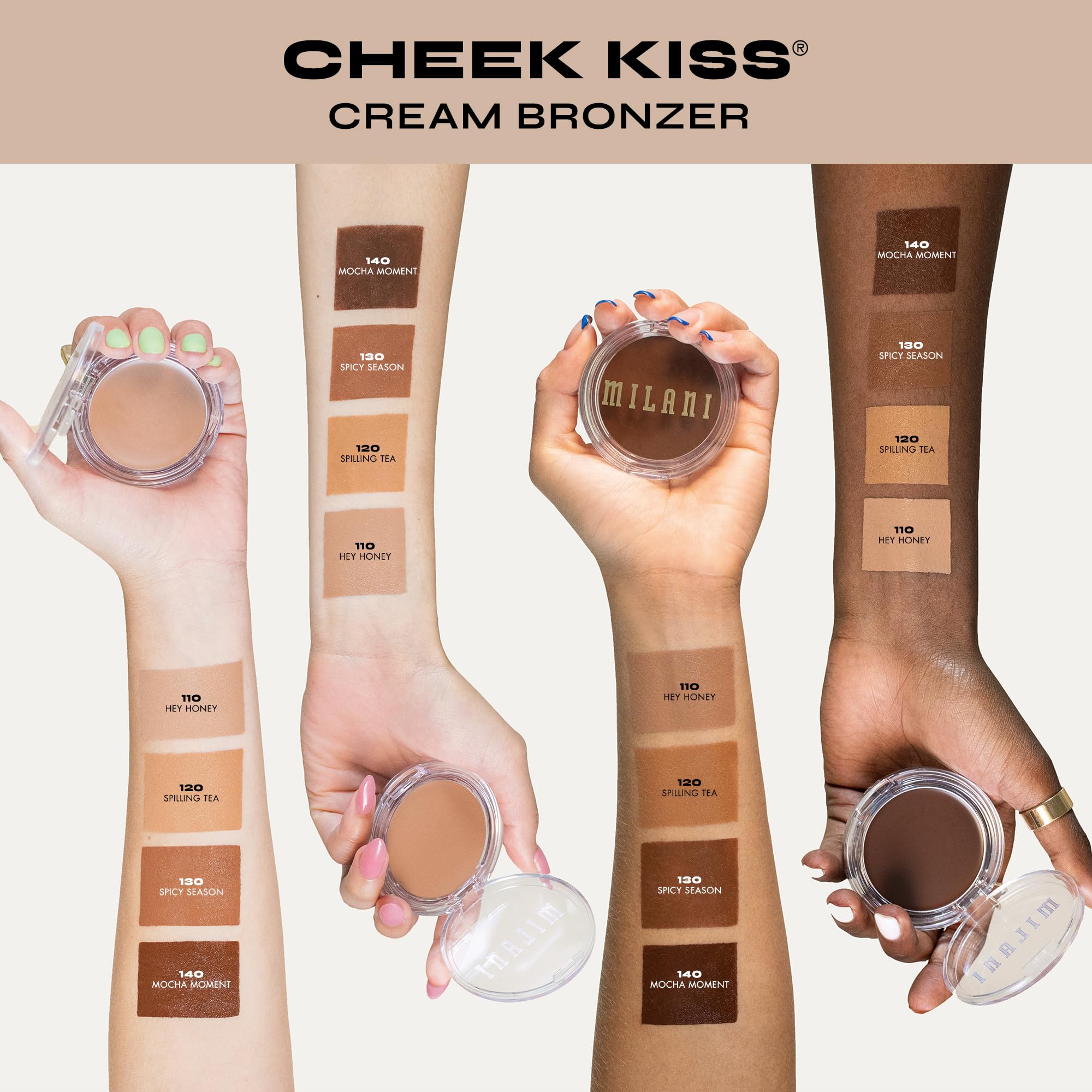 Milani Cheek Kiss Cream Bronzer, 110 - Hey Honey, Vegan & Cruelty-Free, Made in Korea, Lightweight Glow, Soft Matte Finish MilaniAu supplements
