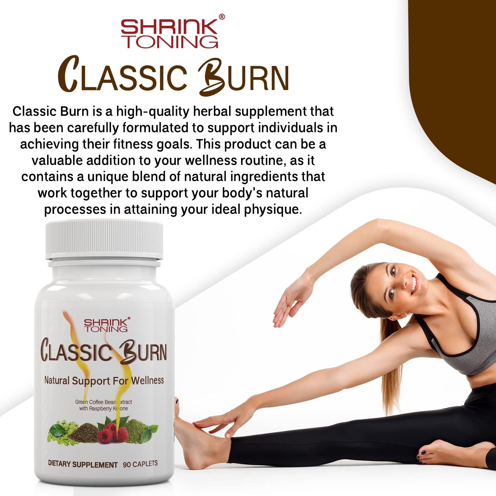 shrink Classic Burn - Pure Green Coffee Bean Extract and Raspberry Ketones with 45% shrinkAu supplements