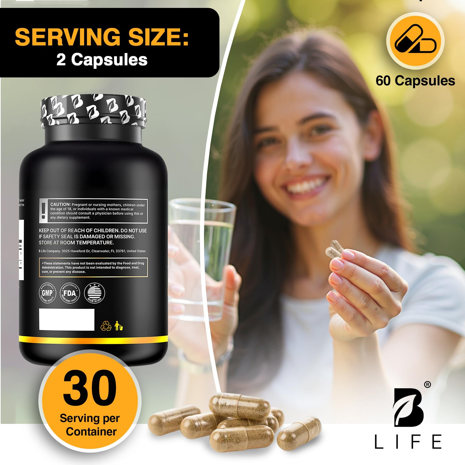 Organic Ashwagandha KSM-66 1000 mg Supplement | Adaptogen for Cortisol Support & Stress Relief | Mood, Calm & Sleep Aid for Men & Women | Ashwagandha ritual vitamins for women | 60 Vegan Caps B Life CompanyAu supplements
