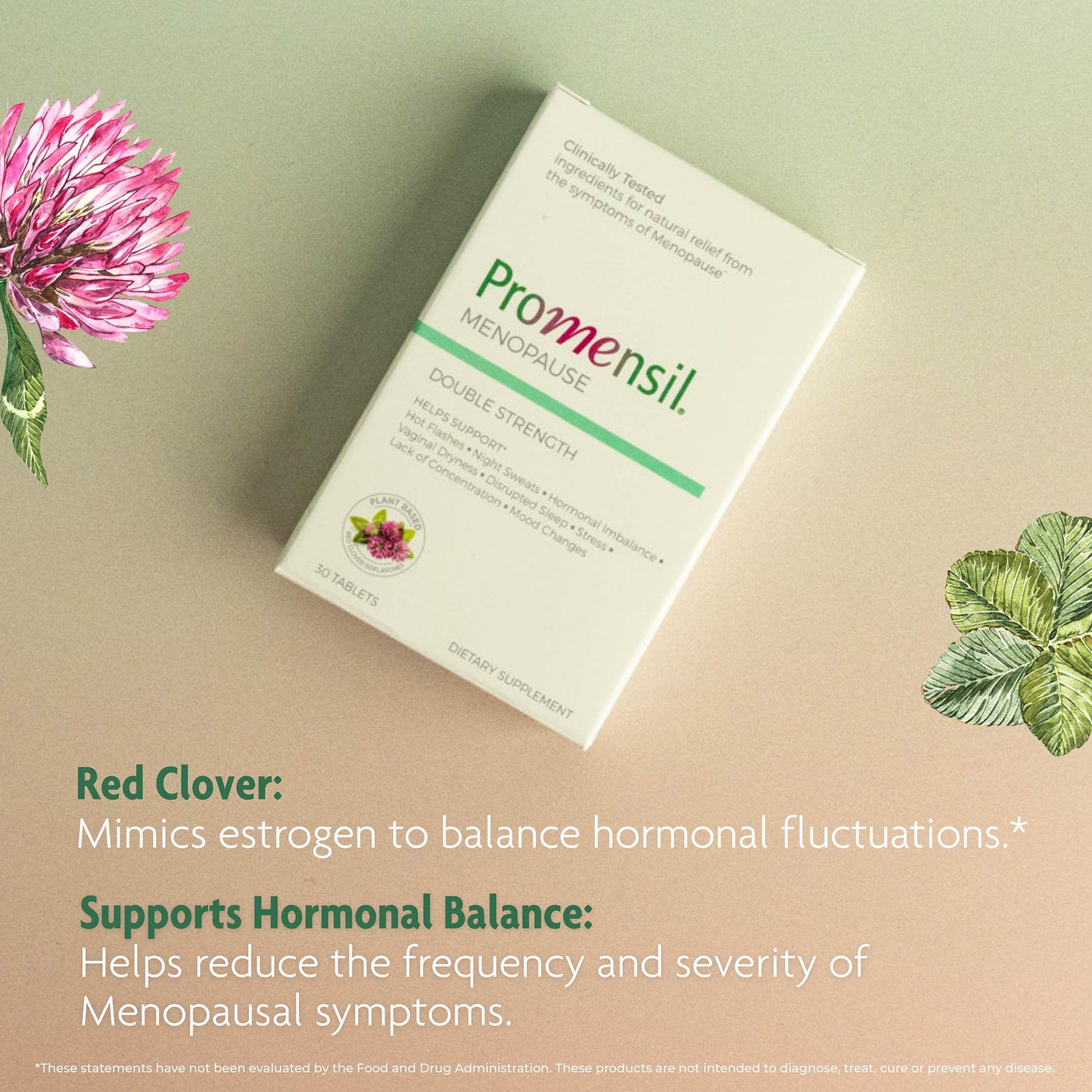 Promensil Menopause Double Strength - Menopause Supplements for Women, Red Clover Isoflavones, Helps Support Hot Flashes, Night Sweats, Restlessness - 30 Count PromensilAu supplements