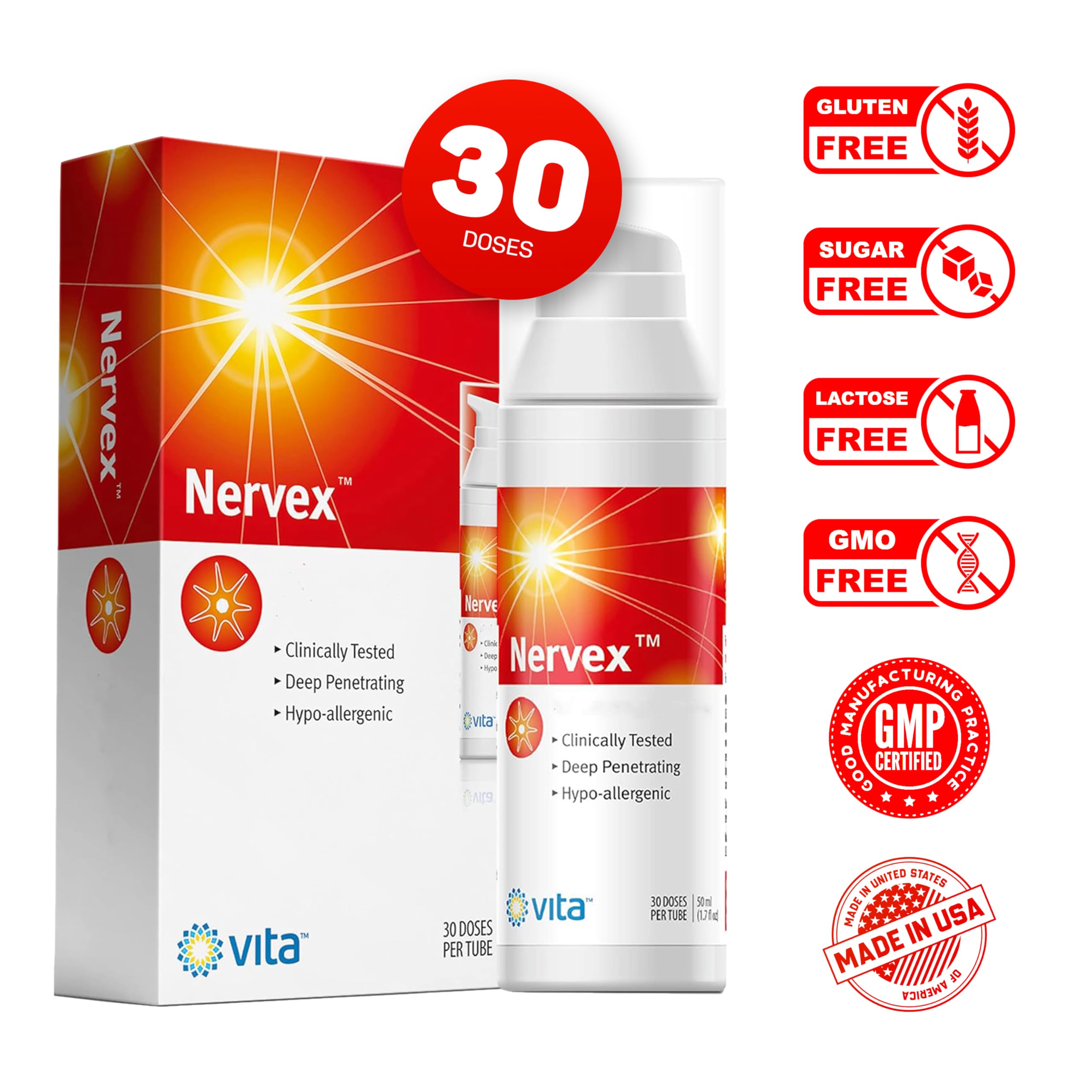 Vita Sciences Nervex Powerful Neuropathy Cream: Advanced Natural Relief for Peripheral Neuropathy, Fibromyalgia, and Fast Comfort Treatment for Feet, Hands, Legs, and Toes Vita SciencesAu supplements