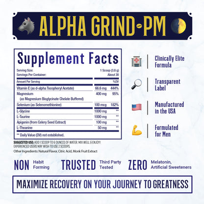 Advanced Sleep Supplement for Men, Nootropic Night Time Burner & Anabolic Recovery Join Top Shelf GrindUS supplements