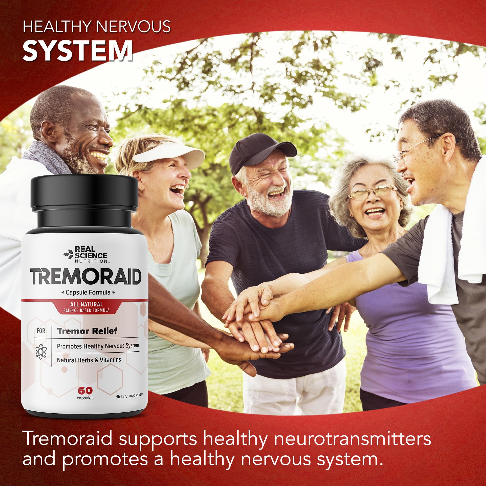 Tremoraid Essential Tremor Relief Supplements (60 Caps)* (3 Bottles) TremoraidAu supplements