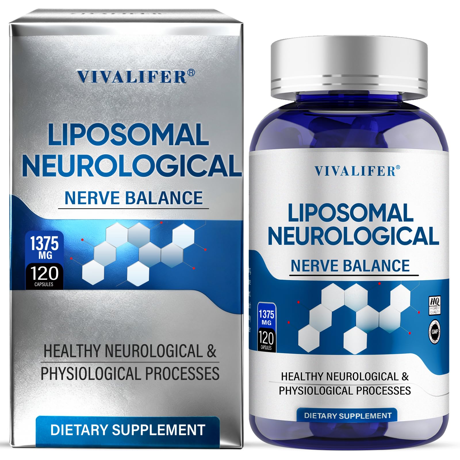 DQQI Migraine Relief Supplement | 120 Capsules Liposomal Neurological Health Formula with Magnesium Glycinate, Riboflavin (Vitamin B2) & Feverfew | Daily Brain Function DQQIAu supplements