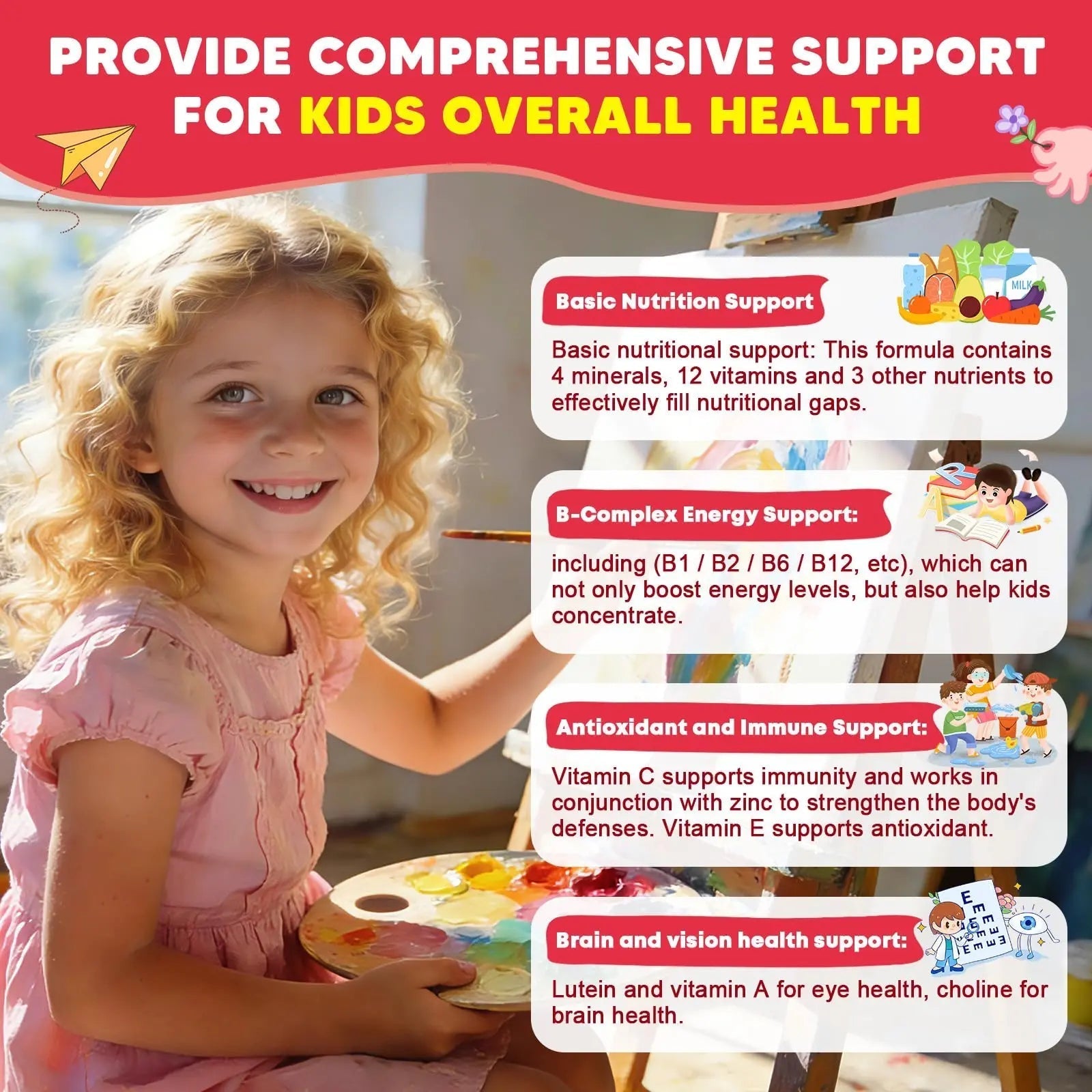 (2 Pack) Sugar Free Calcium Multivitamin Gummies for Kids - Nutritional, Immune, Bone Support, Whole Multivitamin, with Vitamins A, C, D, B1, B2, B6 JIANKYTZAu supplements
