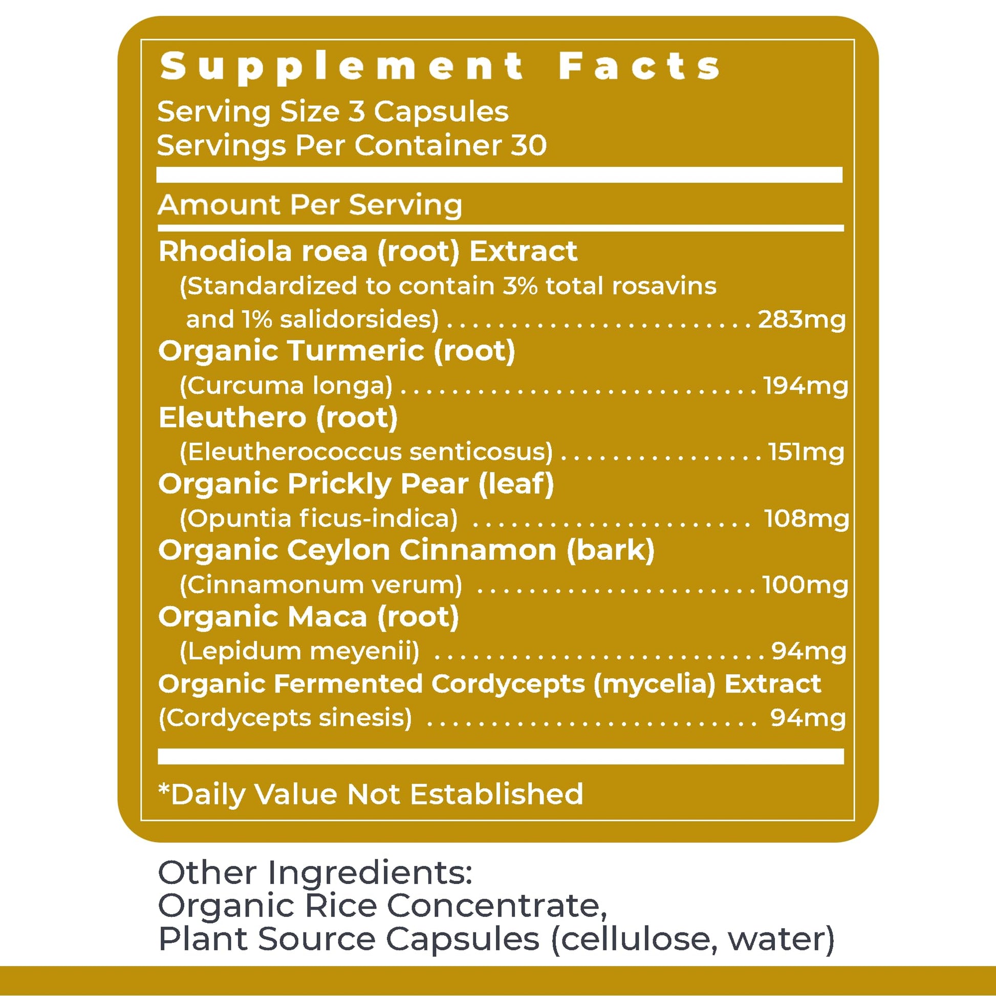Premier Research Labs Adaptogen-R3 Supplement - Rhodiola Rosea Supplement with Maca Root, Adaptogen Complex for Stress, Heart & Metabolic Health - 90 Vegetarian Capsules Premier Research LabsAu supplements