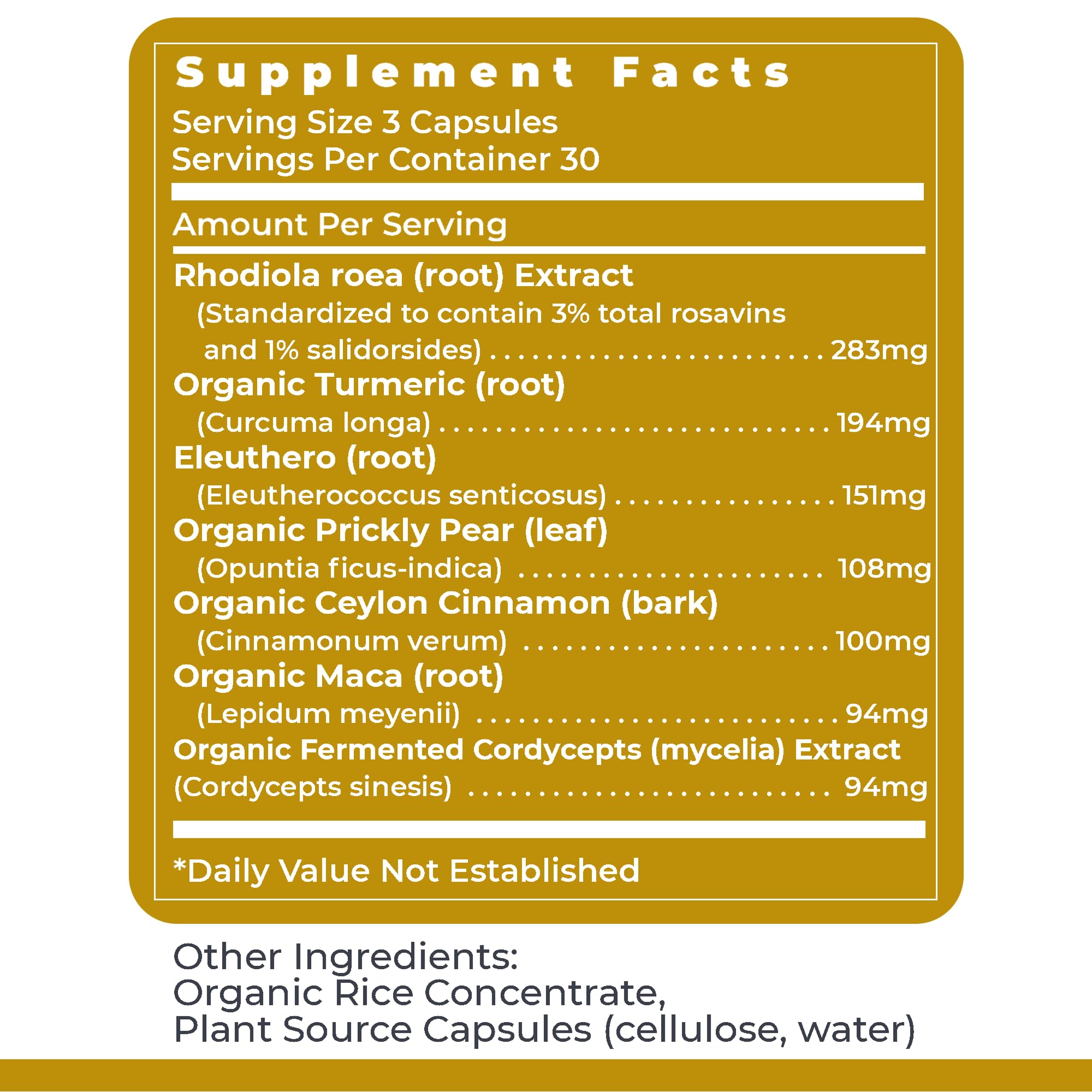 Premier Research Labs Adaptogen-R3 Supplement - Rhodiola Rosea Supplement with Maca Root, Adaptogen Complex for Stress, Heart & Metabolic Health - 90 Vegetarian Capsules Premier Research LabsAu supplements