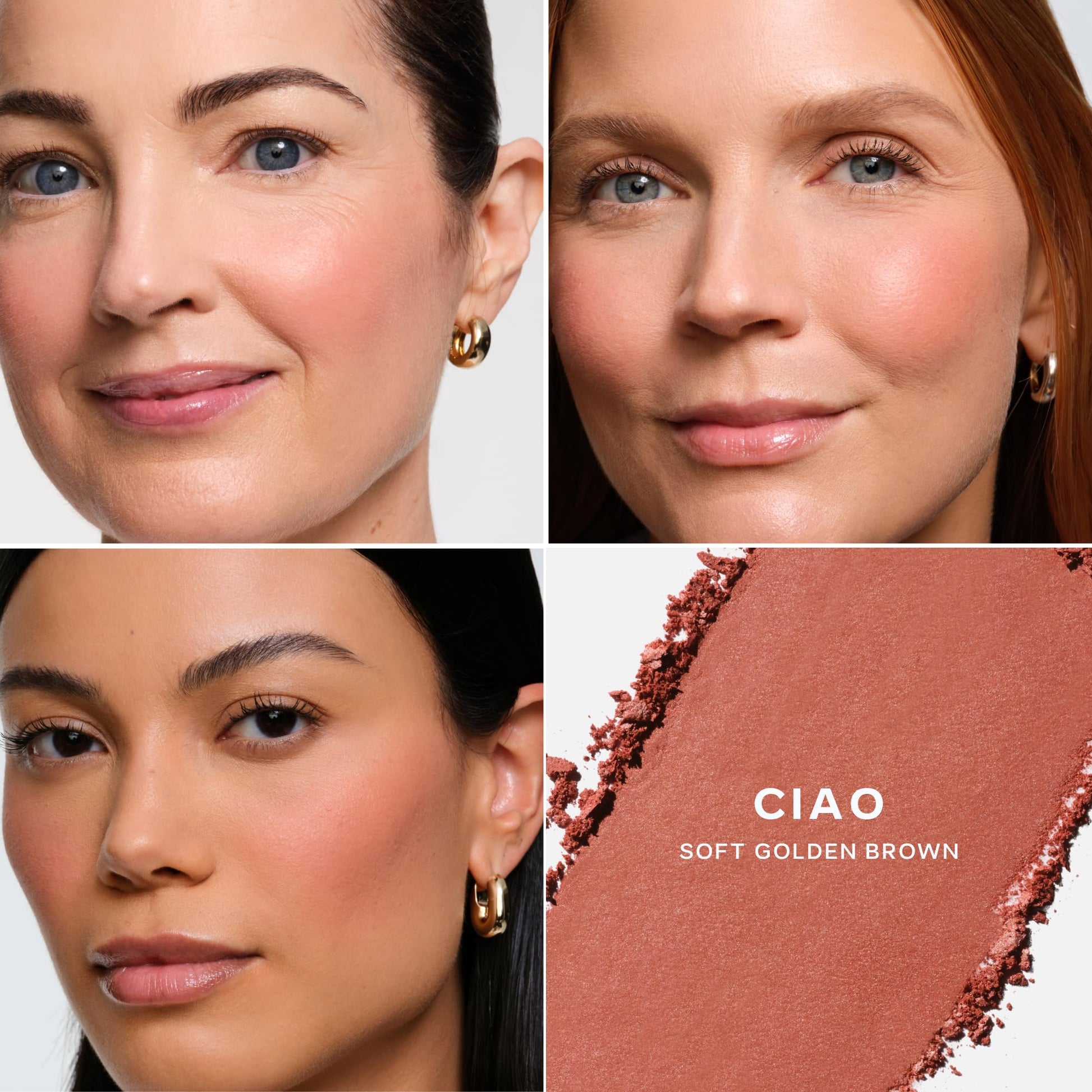 Saie SuperSuede Baked Blush - Talc-Free Powder Blush for Cheeks Infused with Hyaluronic Acid, Glycerin + Squalane - Hydrating Face Makeup for a Natural, Diffused Flush of Color - Ciao (0.1 Ounce) SaieAu supplements