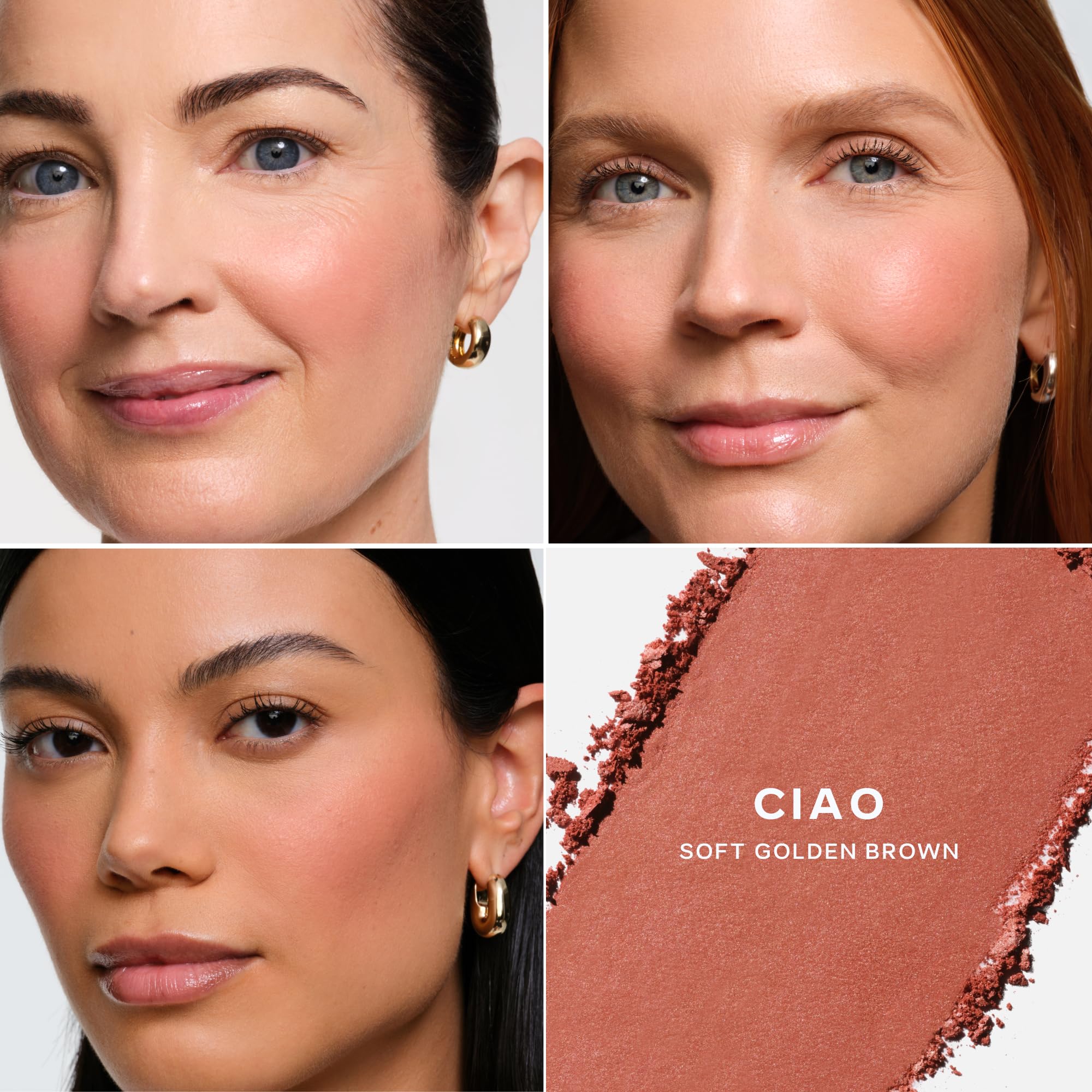 Saie SuperSuede Baked Blush - Talc-Free Powder Blush for Cheeks Infused with Hyaluronic Acid, Glycerin + Squalane - Hydrating Face Makeup for a Natural, Diffused Flush of Color - Ciao (0.1 Ounce) SaieAu supplements