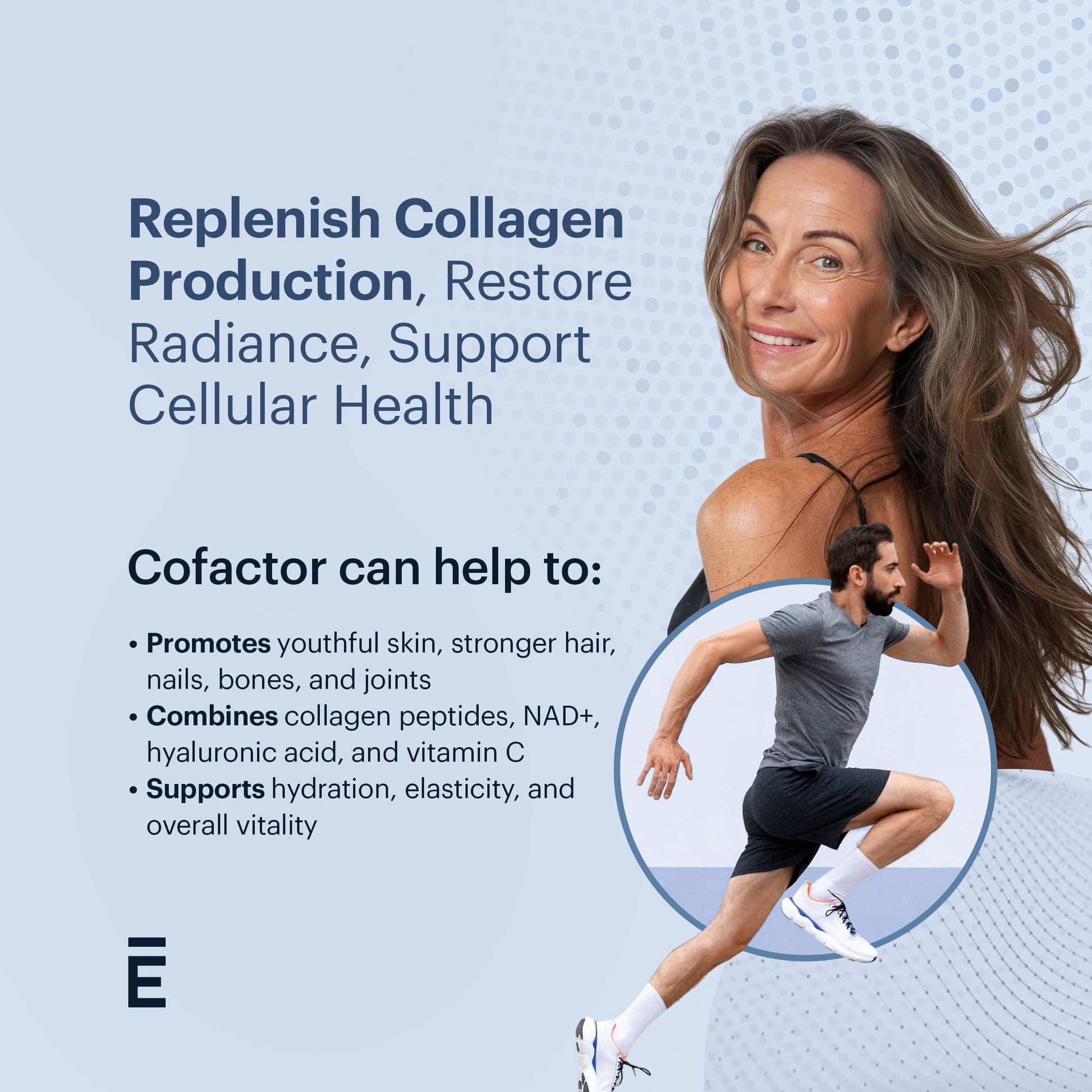 ELYSIUM Cofactor – 4-in-1 Collagen Peptides Powder w/NAD+, Hyaluronic Acid & Vitamin C for Skin, Hair, Nails, Joints & Cellular Health, Collagen Supplements for Men & Women – Unflavored, 28 Servings ELYSIUMUS supplements