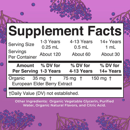 MARYRUTH'S Elderberry Liquid Drops for Adults & Kids | Immune Support | Antioxidant | Overall Wellness | Elder Berry Extract | USDA Organic | Sugar Free | Vegan | Non-GMO | Gluten Free | 1 Fl Oz MARYRUTH'SUS supplements