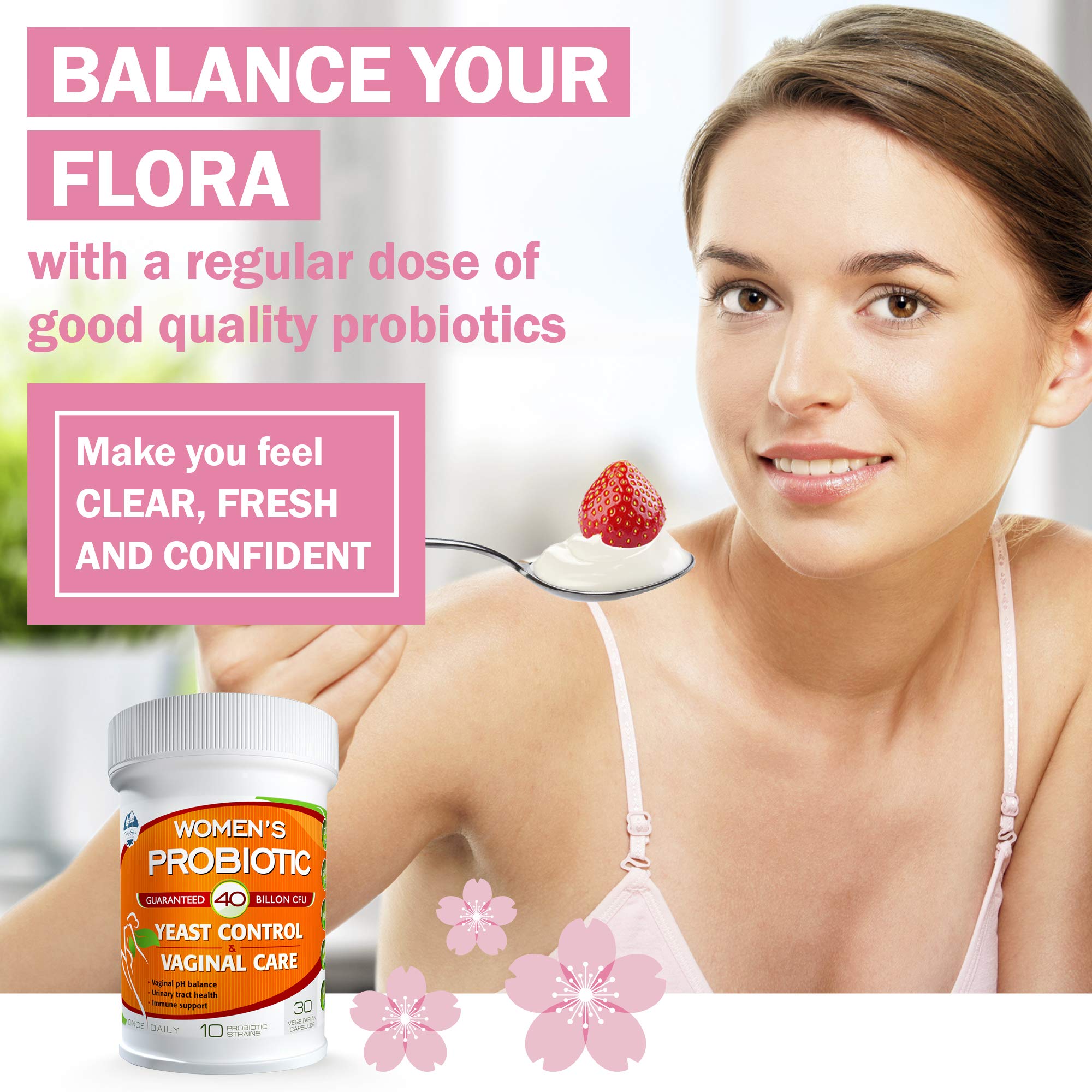 TAIGASEA Probiotics for Women, 40 Billion CFU, 10 Strains for Yeast Control, Vaginal and Urinary Tract Health TAIGASEAAu supplements