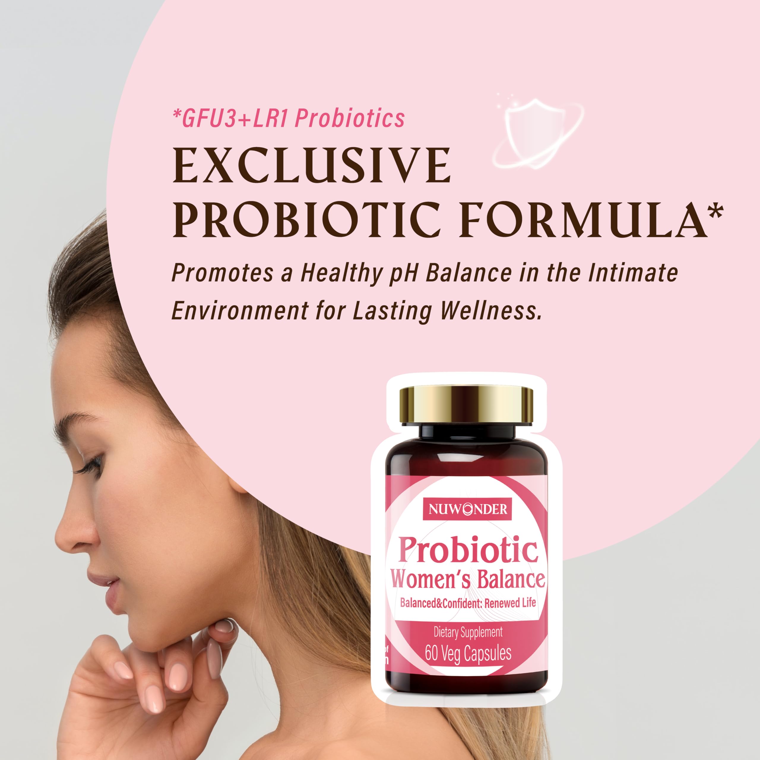 NUWONDER Women's probiotic - Natural Vaginal Support Supplement, Balanced & Confident NUWONDERAu supplements
