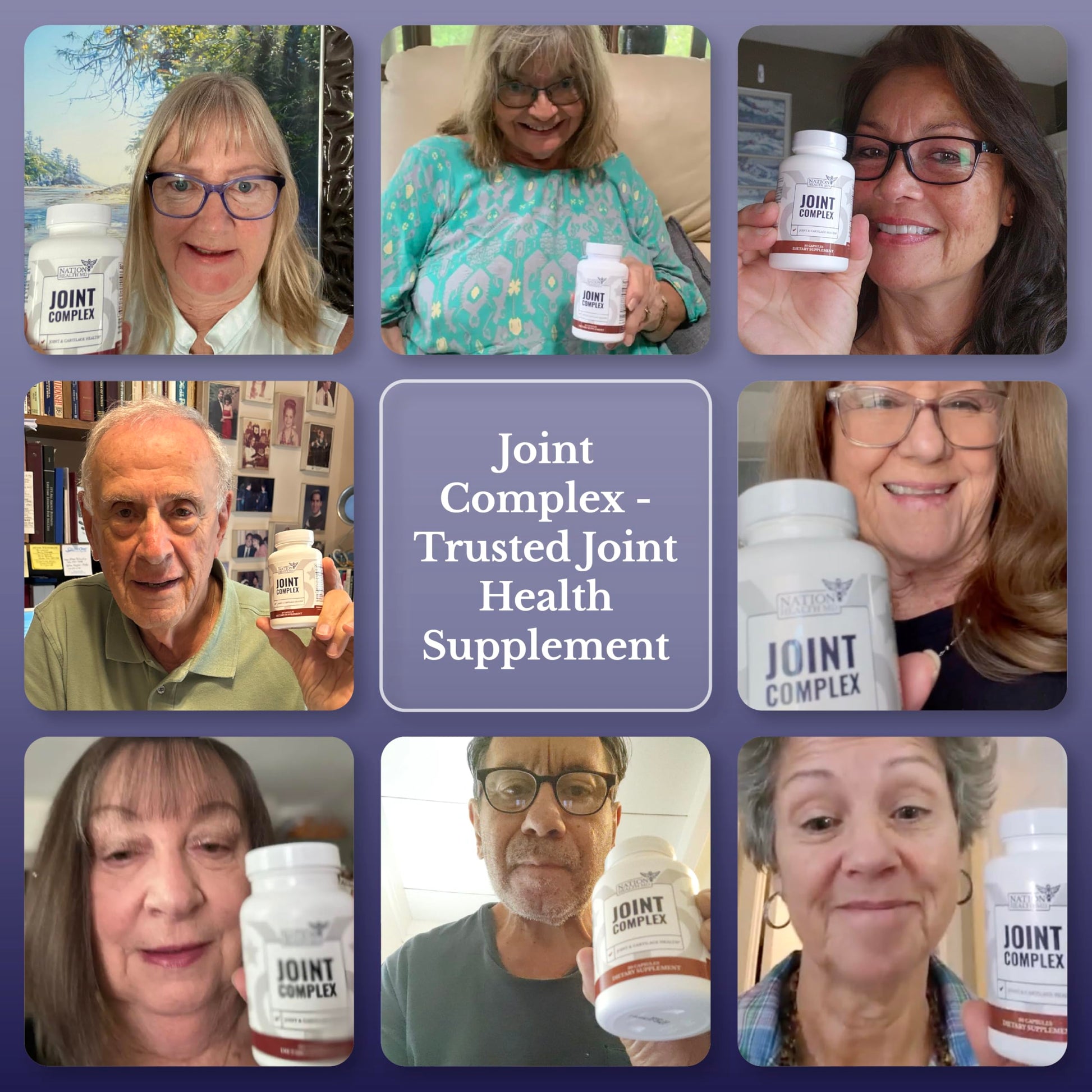 NATION HEALTH MD Joint Complex - Joint & Cartilage Health - Joint Support Supplement with Calcium, NEM Eggshell Membrane, Boswellia Serrata - Knee Supplements for Men & Women, 60 Capsules NATION HEALTH MDAu supplements