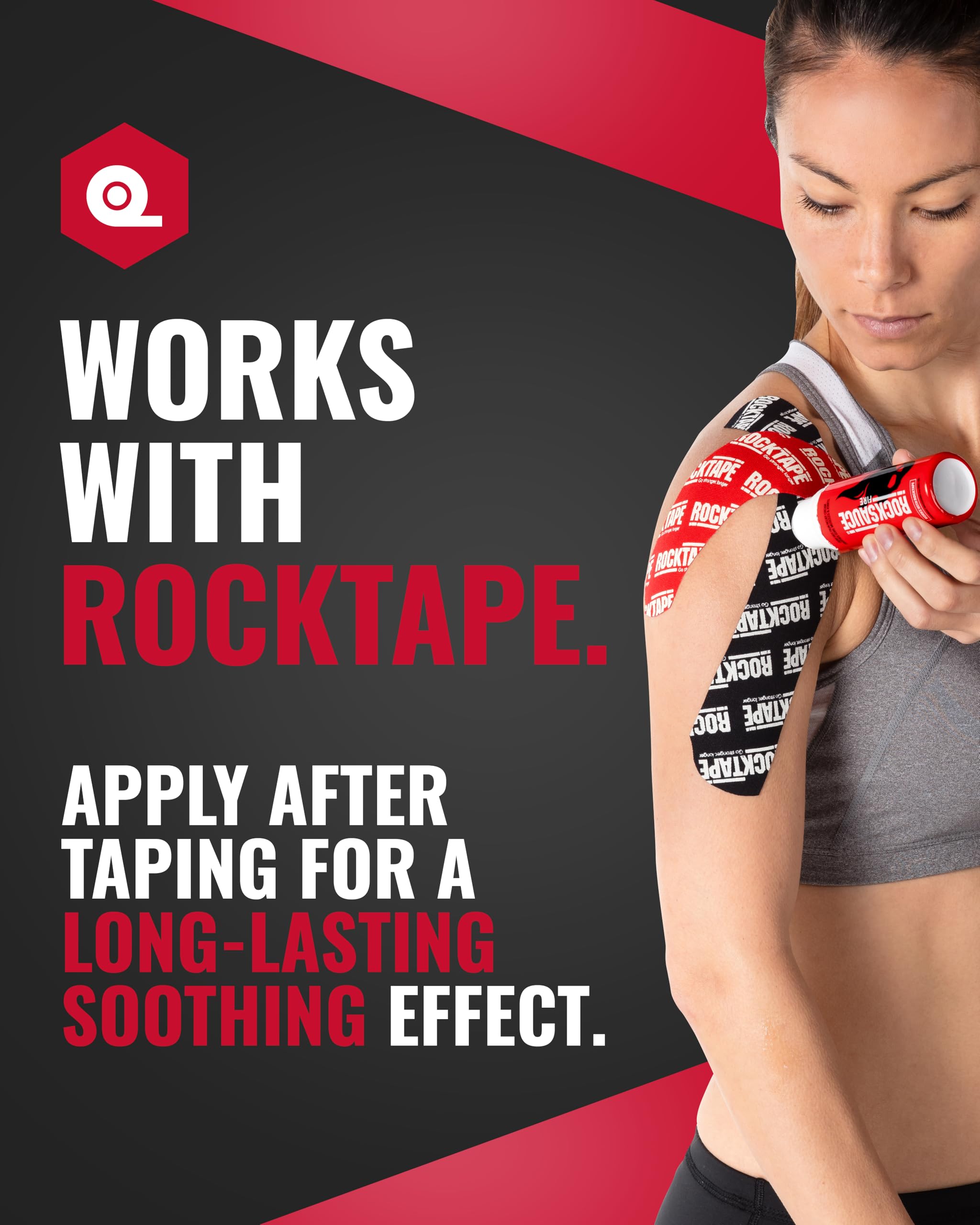 RockSauce Fire, 3 oz Roll-On - Easy to use Pain Relief Cream - Capsaicin & Menthol Formula Relieves Muscle & Joint Pain - Works w/ RockTape - No-Mess Applicator - Dye-Free, Won't Stain Clothes RockTapeAu supplements
