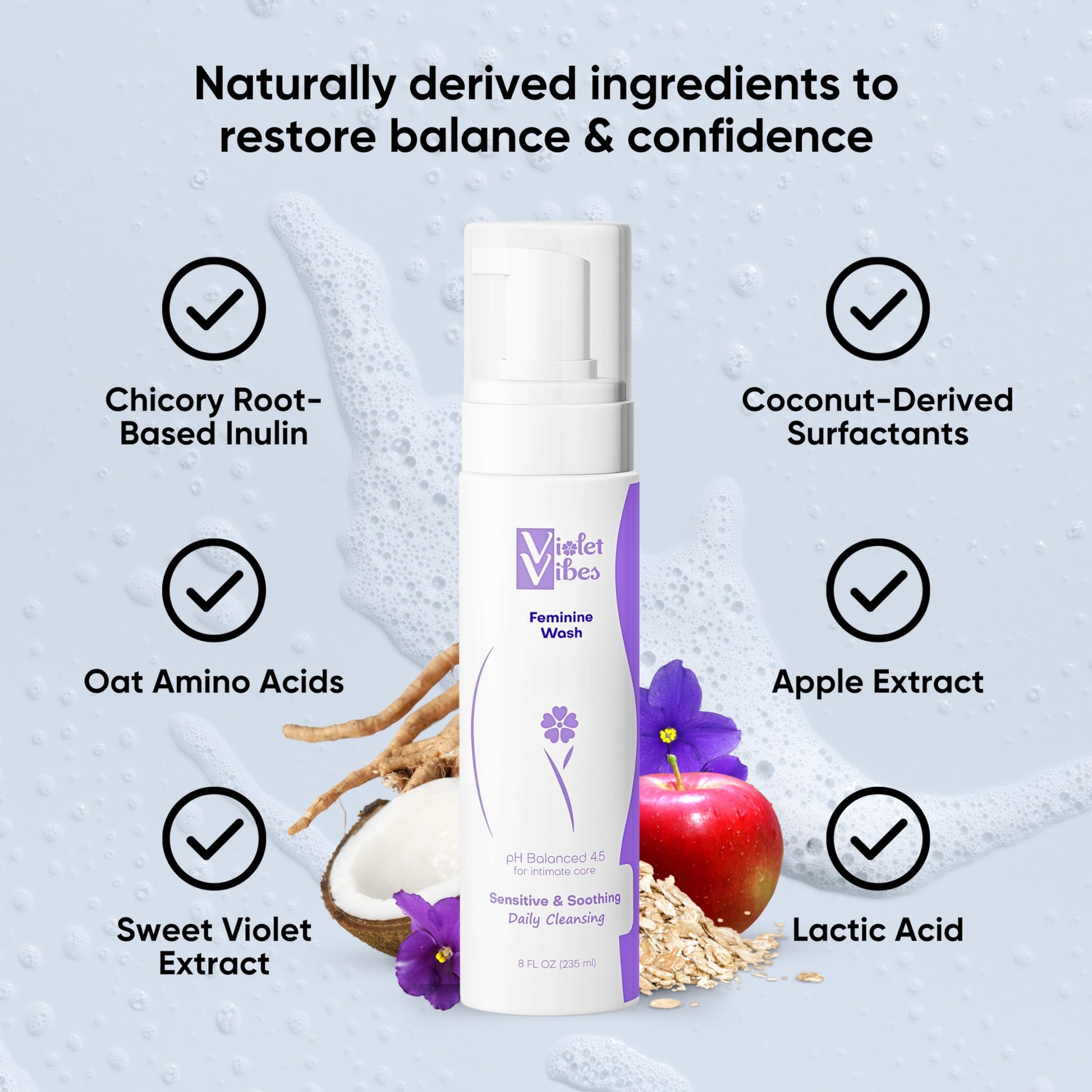 Violet Vibes Ultra-Gentle Feminine Wash | pH-Balancing, Nourishing, Odor-Control Violet VibesAu supplements