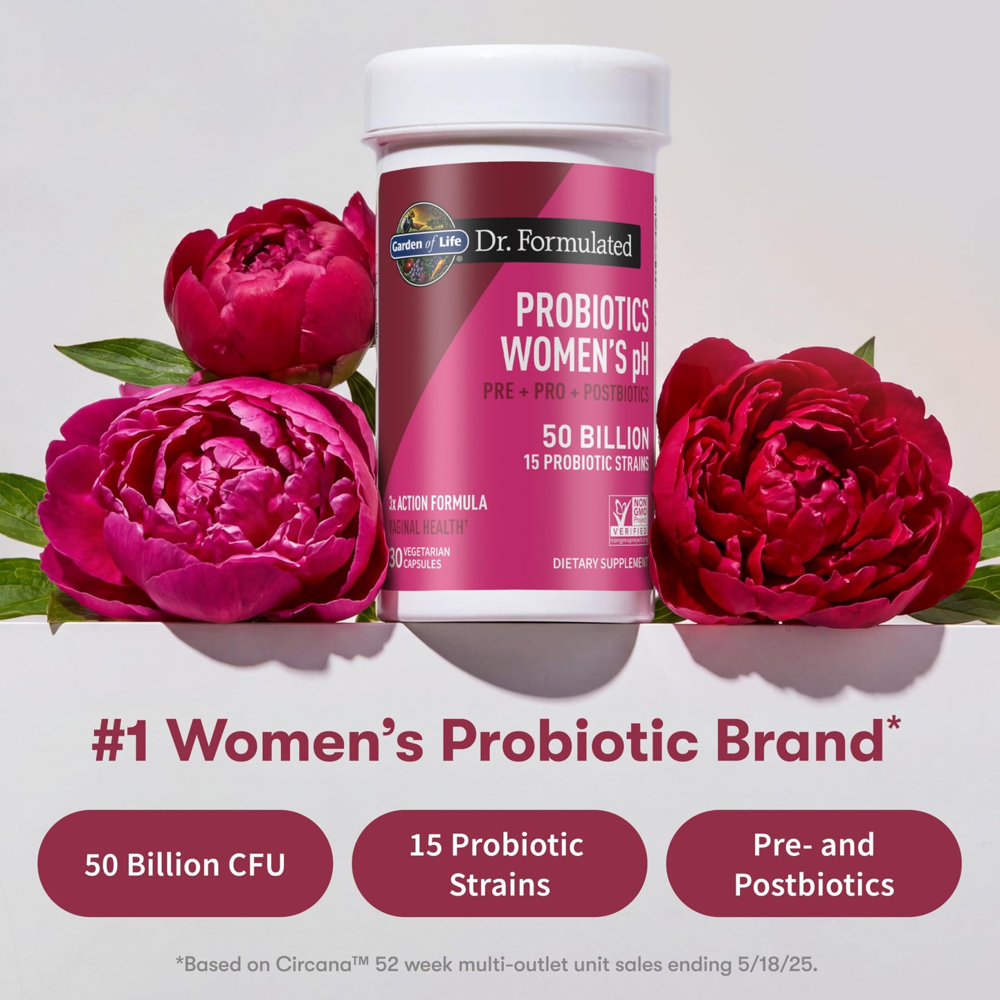 Garden of Life Dr Formulated Once Daily 3-in-1 Complete Prebiotics, Postbiotics & Probiotics for Women, PRE + PRO + POSTBIOTIC Supplement for Women’s Digestive Garden of LifeUS supplements