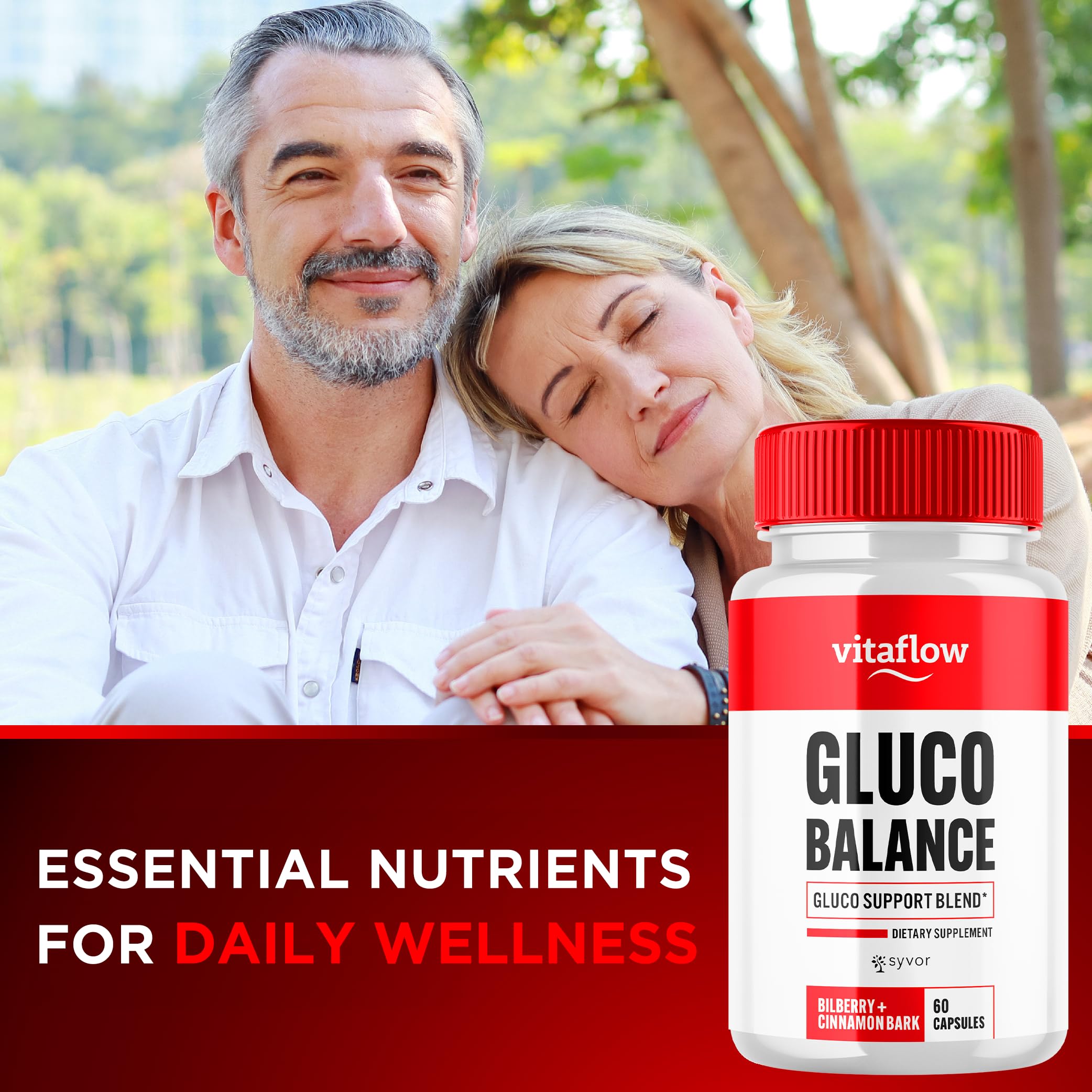 (3 Pack) Vitaflow Balance Support Supplement Capsules, Official VitaFlow Support Supplements Pills with All Natural Premium Ingredients, Vita Flow Advanced Glyco Balance for Men & Women (180 Capsules) SyvorAu supplements