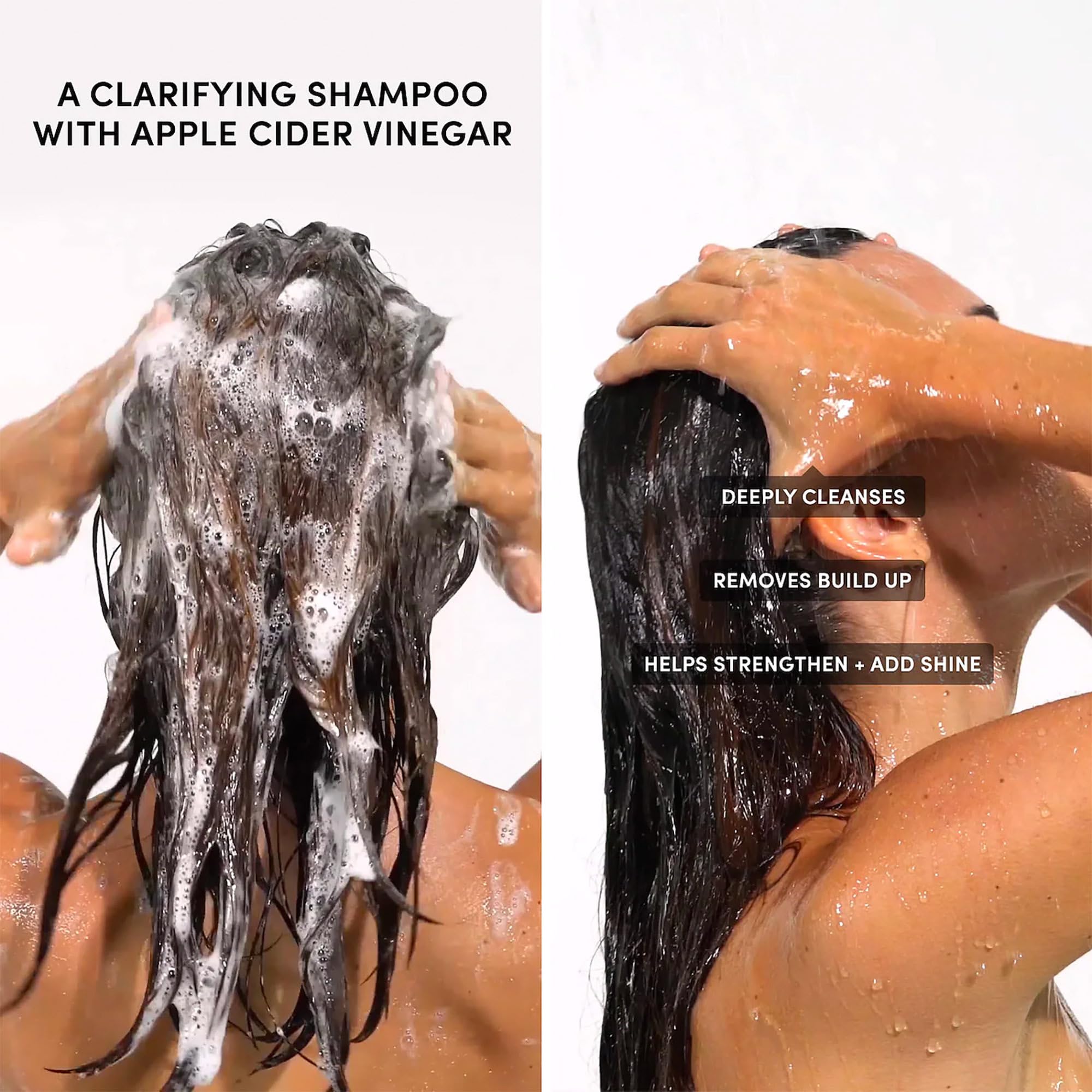 OUAI Detox Shampoo + Refill - Clarifying Shampoo for Build Up, Oil, Product & Hard Water - Apple Cider Vinegar & Keratin for Clean, Refreshed Hair - Sulfate Free Hair Care (2 Count, 10 Oz/32 Oz) OUAIAu supplements