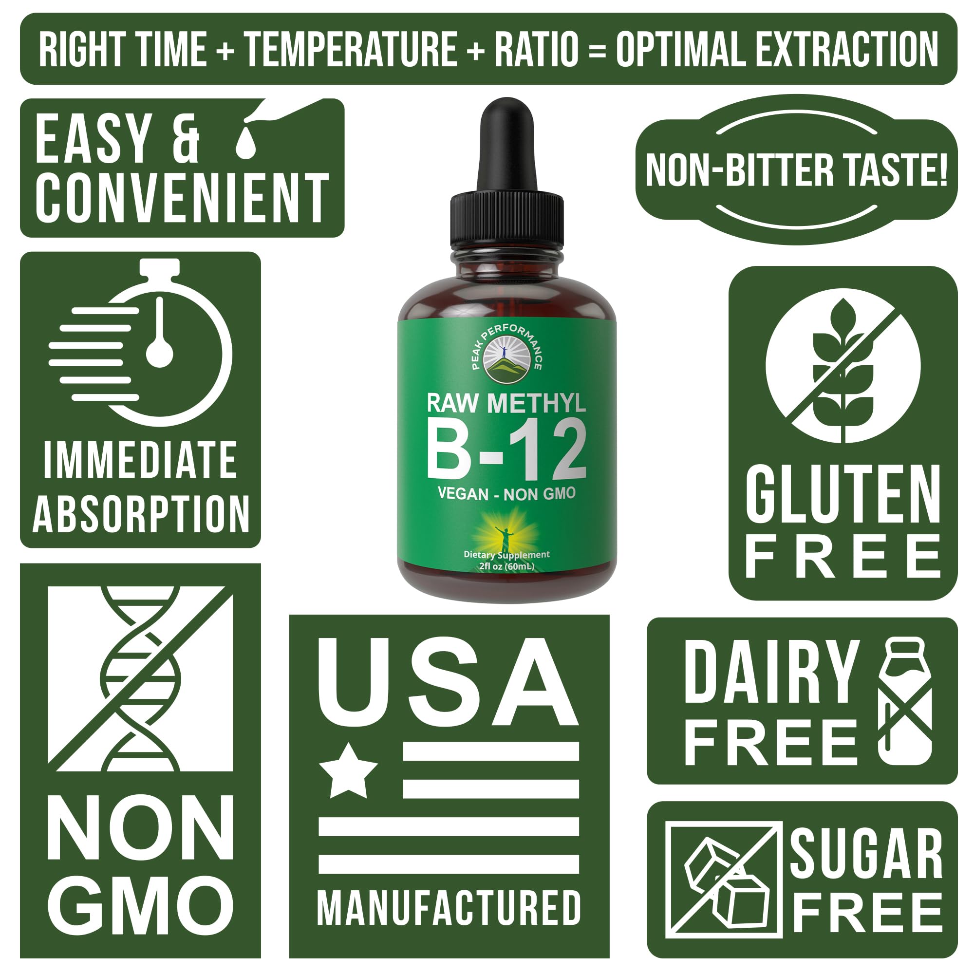 Raw Methyl B12 Liquid Drops. Sublingual Fast Acting Advanced Vegan B 12 Liquid Vitamin Supplement. High Bioavailability Methylcobalamin B-12 Vitamins for Energy, Focus and Relief. for Men + Women Peak PerformanceAu supplements