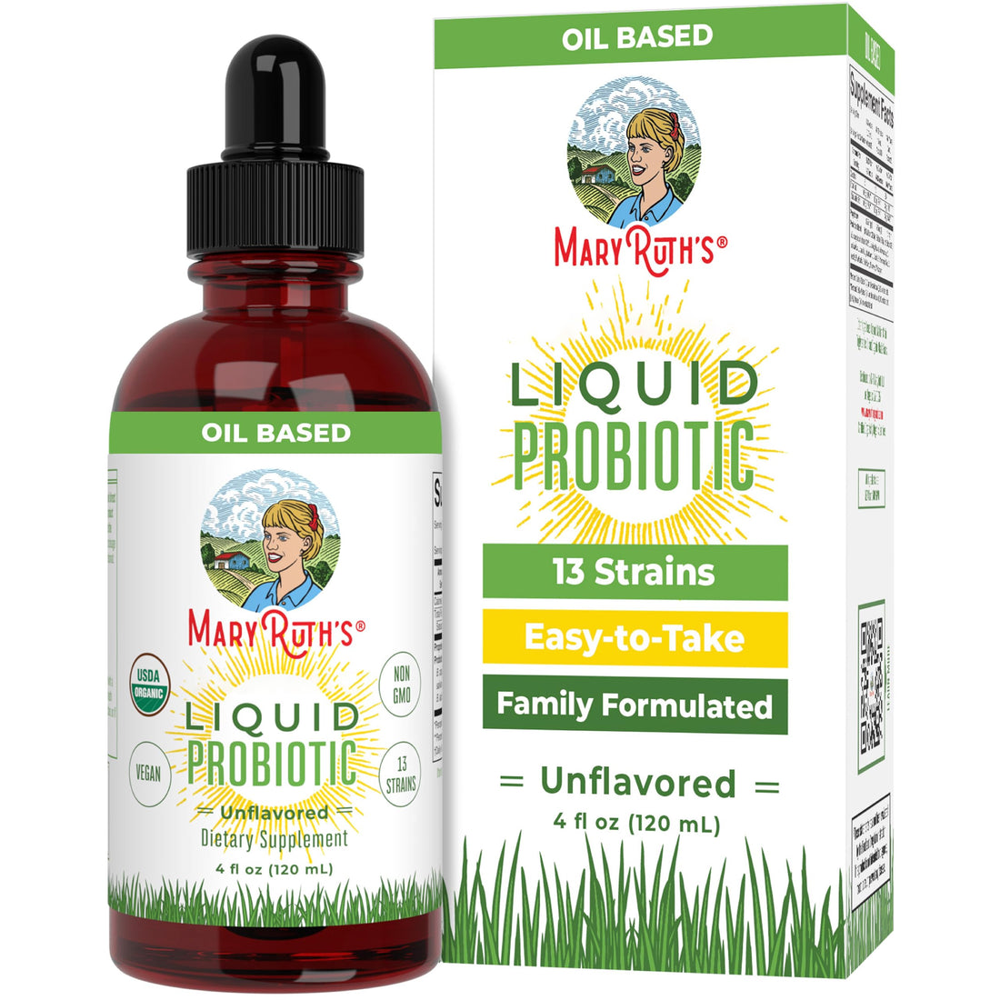 MaryRuth Organics USDA Organic Liquid Probiotic | Digestive Health | Gut Health | Probiotics for Women | Probiotics for Men | Probiotics for Kids | Acidophilus Probiotic | Non-GMO | 40 Servings MARYRUTH'SUS supplements