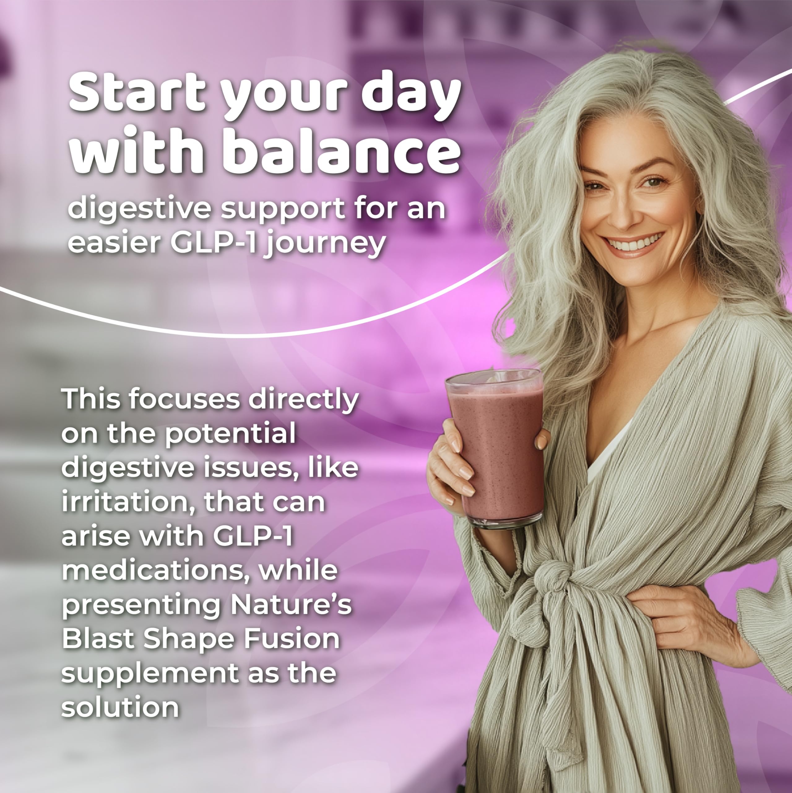 NATURES BLAST Shape Fusion® - GLP-1 Supplements with Ashwagandha, Hibiscus, Ceylon Cinnamon, Maqui Berry & African Mango Extract - Supports Healthy Habits, Energy & Body Balance - 30 Servings NATURES BLASTAu supplements