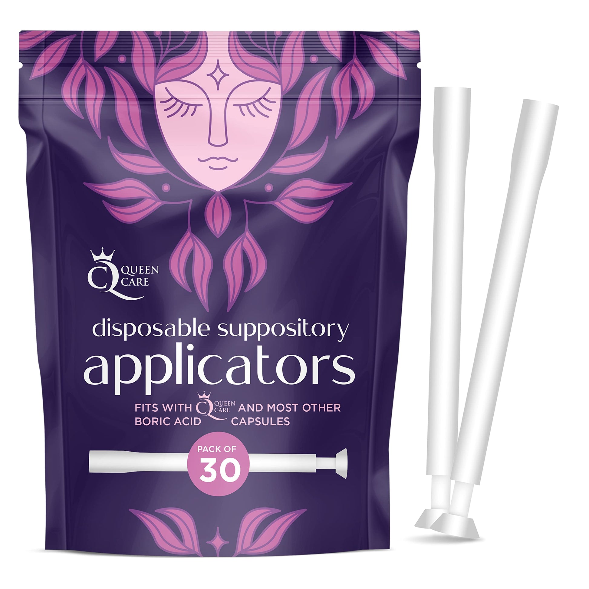 Queen Care - Disposable Suppository Applicator, Boric Acid Applicator, Feminine Care Suppository Applicator Queen CareAu supplements