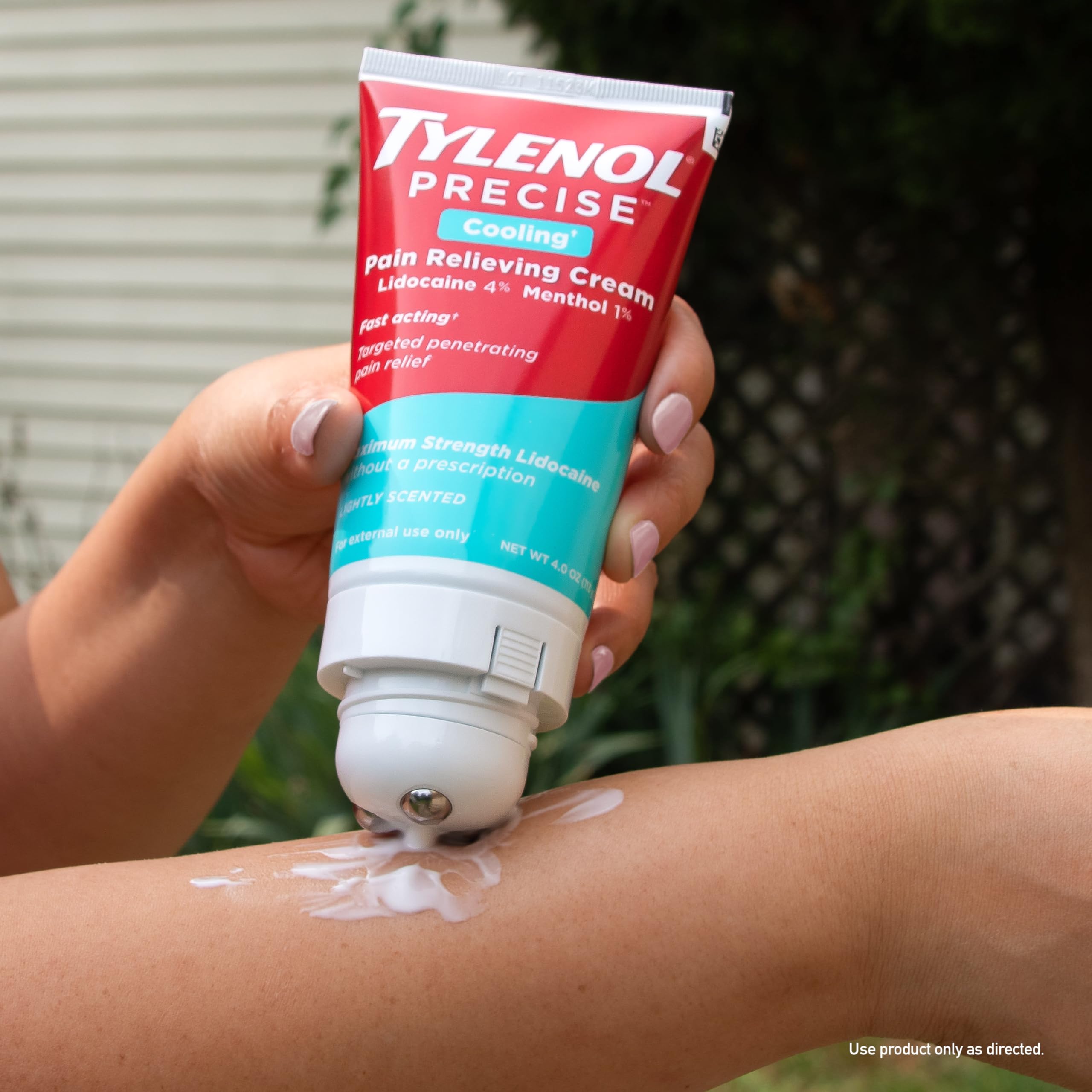Tylenol Precise Cooling Cream, Strong Pain Relief with Fast-Acting Sensation, 4% Lidocaine, 1% Menthol, Maximum OTC Strength Relief for Back, Muscle & Joint, Numbing Cream Rollerball Applicator, 4 oz TylenolAu supplements