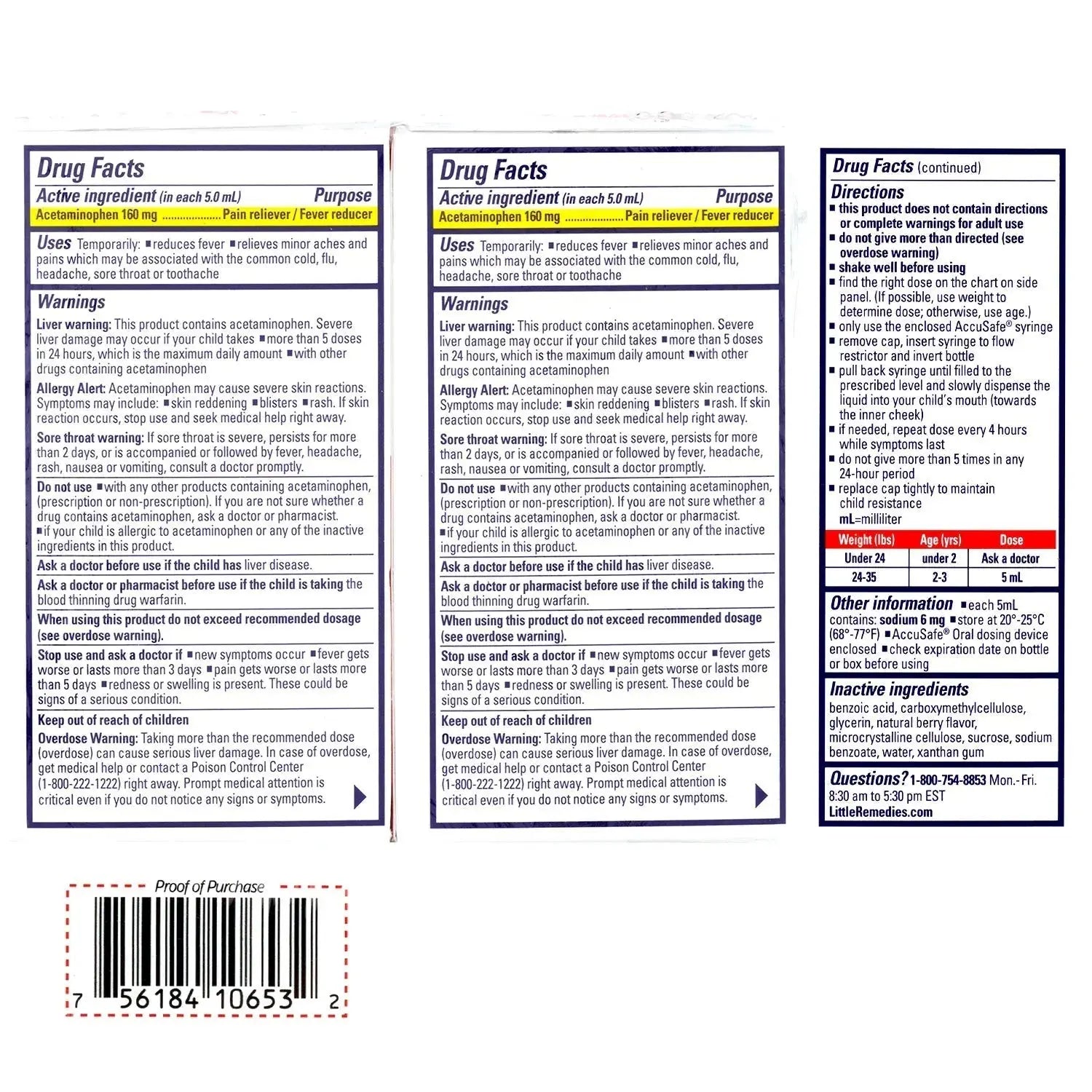 Little Remedies Infant Fever & Pain Reliever with Acetaminophen, Baby Medicine with No Artificial Sweeteners, Flavors or Dyes, Natural Berry Flavor, 2 Fl Oz, Pack of 2 Little RemediesAu supplements