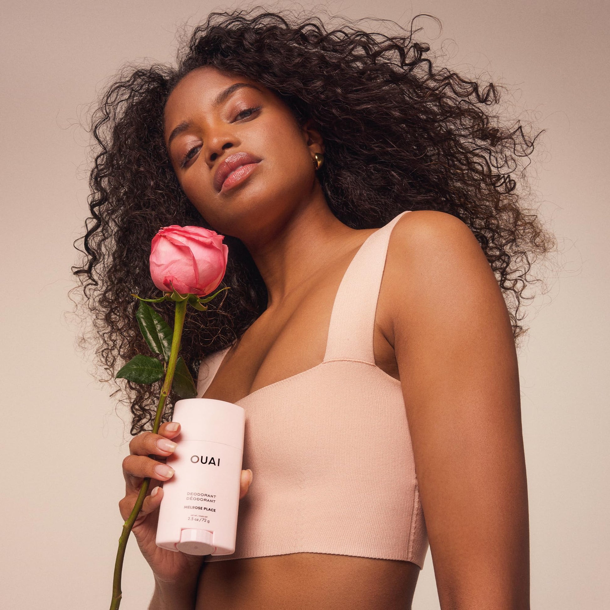 OUAI Aluminum Free Deodorant - Women's Deodorant with 24-Hour Odor Control & Invisible Application - Enriched with Notes of Rose, Berry, Lychee & Pink Peppercorn - Melrose Place (2.5 oz) OUAIAu supplements