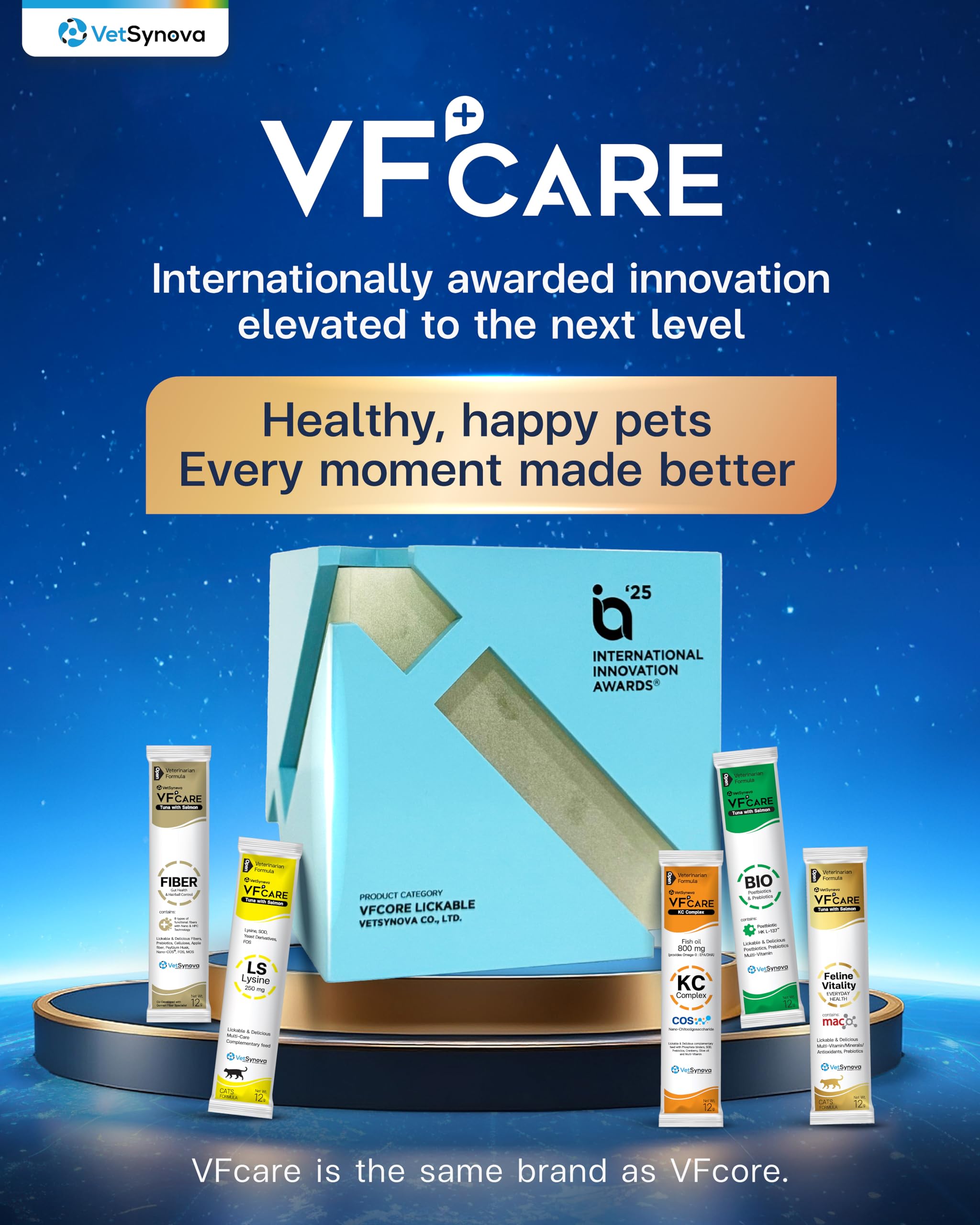 VFcare BIO Supplement for Cats & Dogs – Anti Diarrhea for Dogs, Gut Health Paste with Postbiotics, Prebiotics, FOS, L-137, Yeast Extract – Anti Diarrhea for Dogs, 30 Sachets VFCAREAu supplements