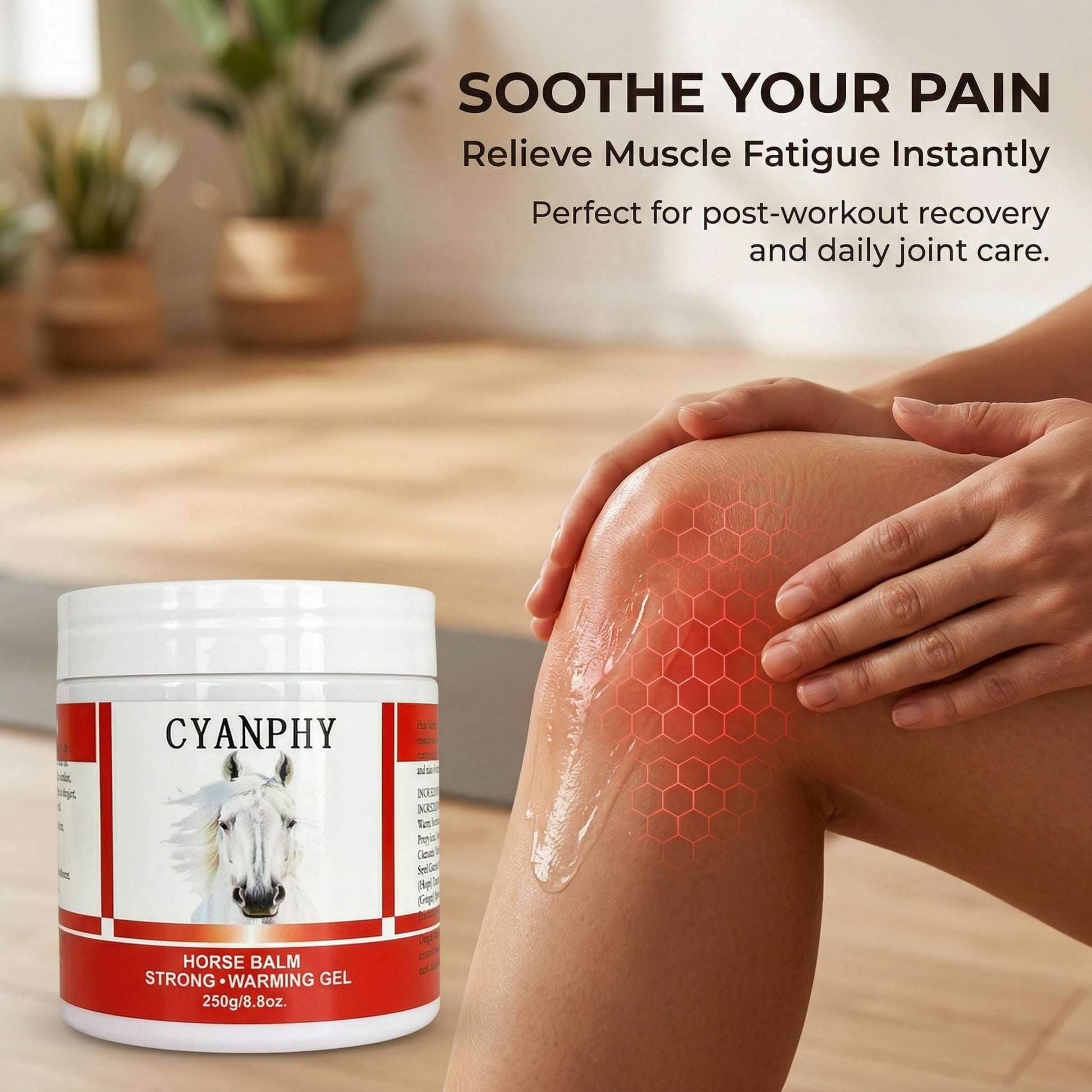 CYANPHY 250g Unisex Adult Extra Strong Horse Balm Joint Massage Cream with Fresh Scent for Muscle & Joint Massage Body for Warming Massage Gel for Hands, Feet, Legs, Knees, Waist for People CYANPHYAu supplements