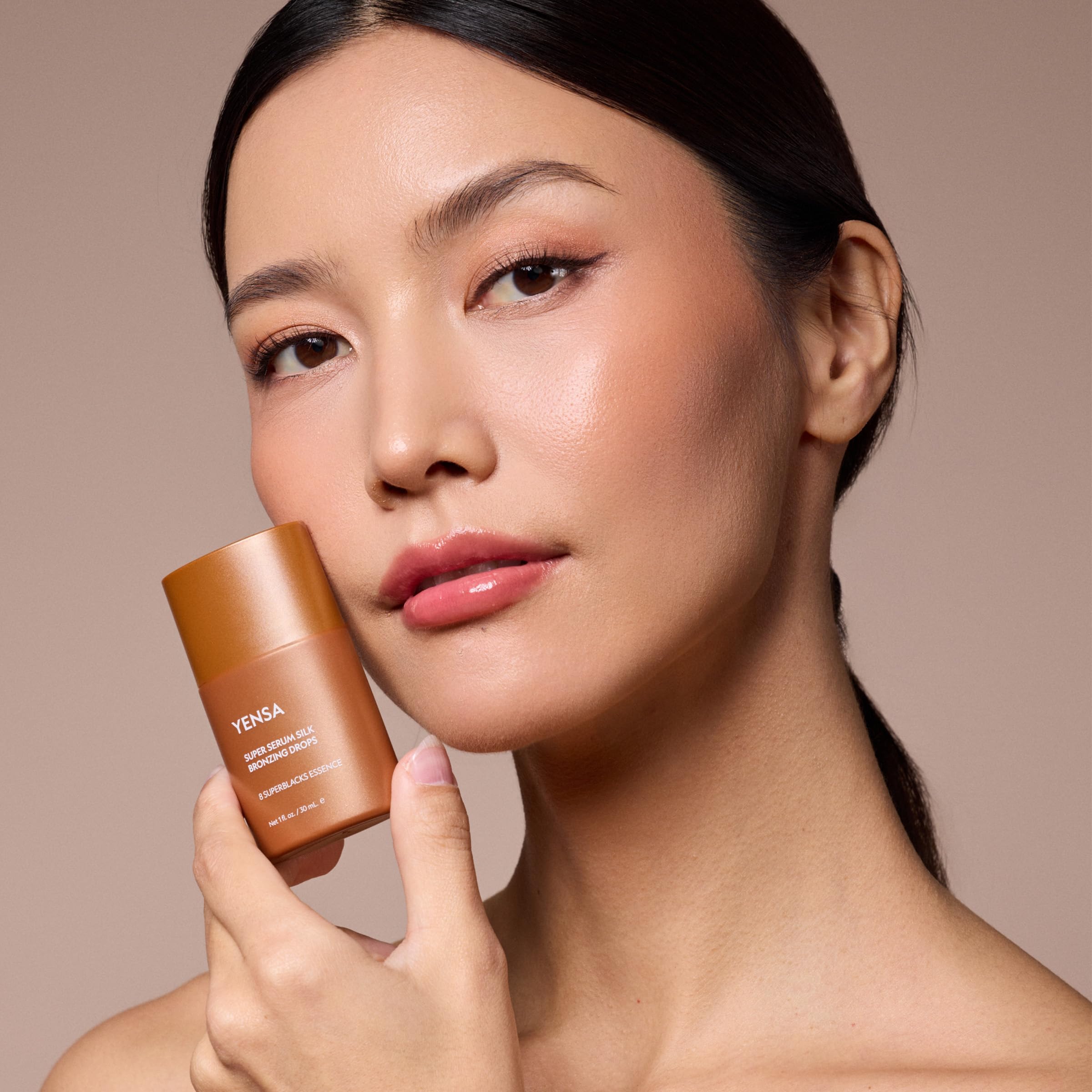 YENSA Super Serum Silk Bronzing Drops for Face - Liquid Bronzer Drops Enriched with Bakuchiol, Ferulic Acid & Super Oils - Hydrates & Nourishes with a Subtle Shimmer Finish - Universal Shade (1 Fl oz) YENSAAu supplements