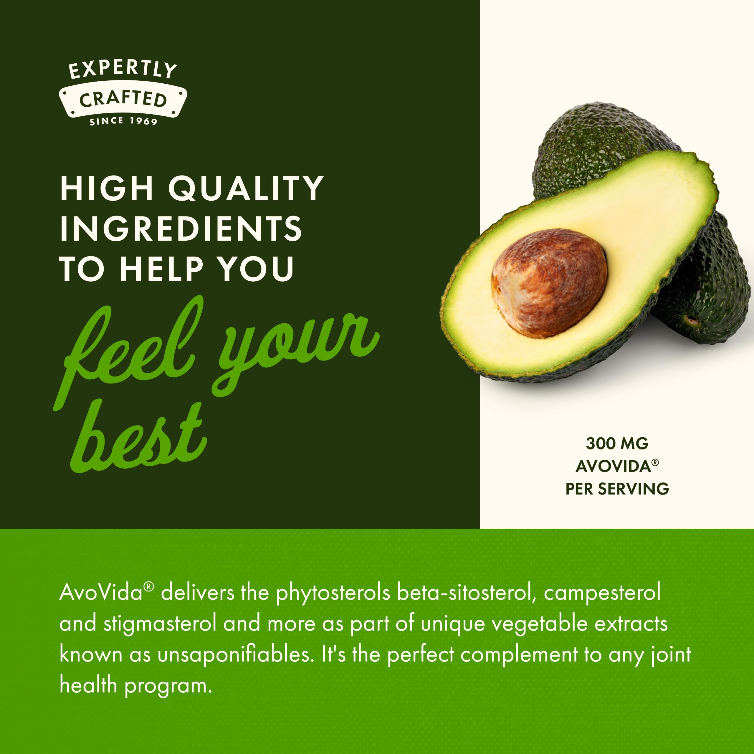 Swanson AvoVida - Natural Supplement Promoting Joint Health & Mobility - Avocado & Soybean Unsaponifiables to Support Cartilage & Tissue Health - (60 Capsules, 300mg Each) (1 Pack) SwansonAu supplements