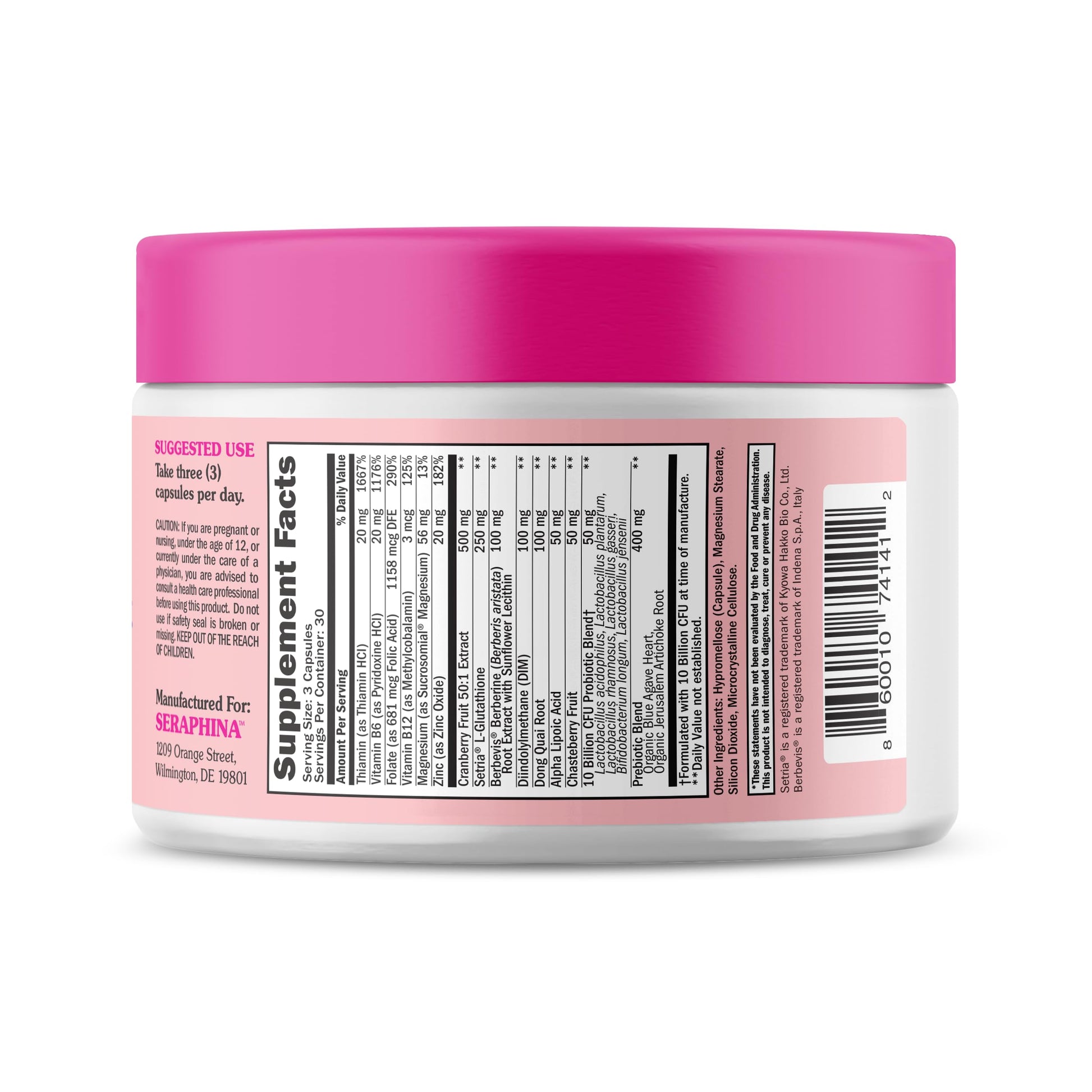 Seraphina 2-in-1 Vaginal Probiotics for Women + Hormone Balance - 90 Capsules for Complete Feminine SeraphinaAu supplements