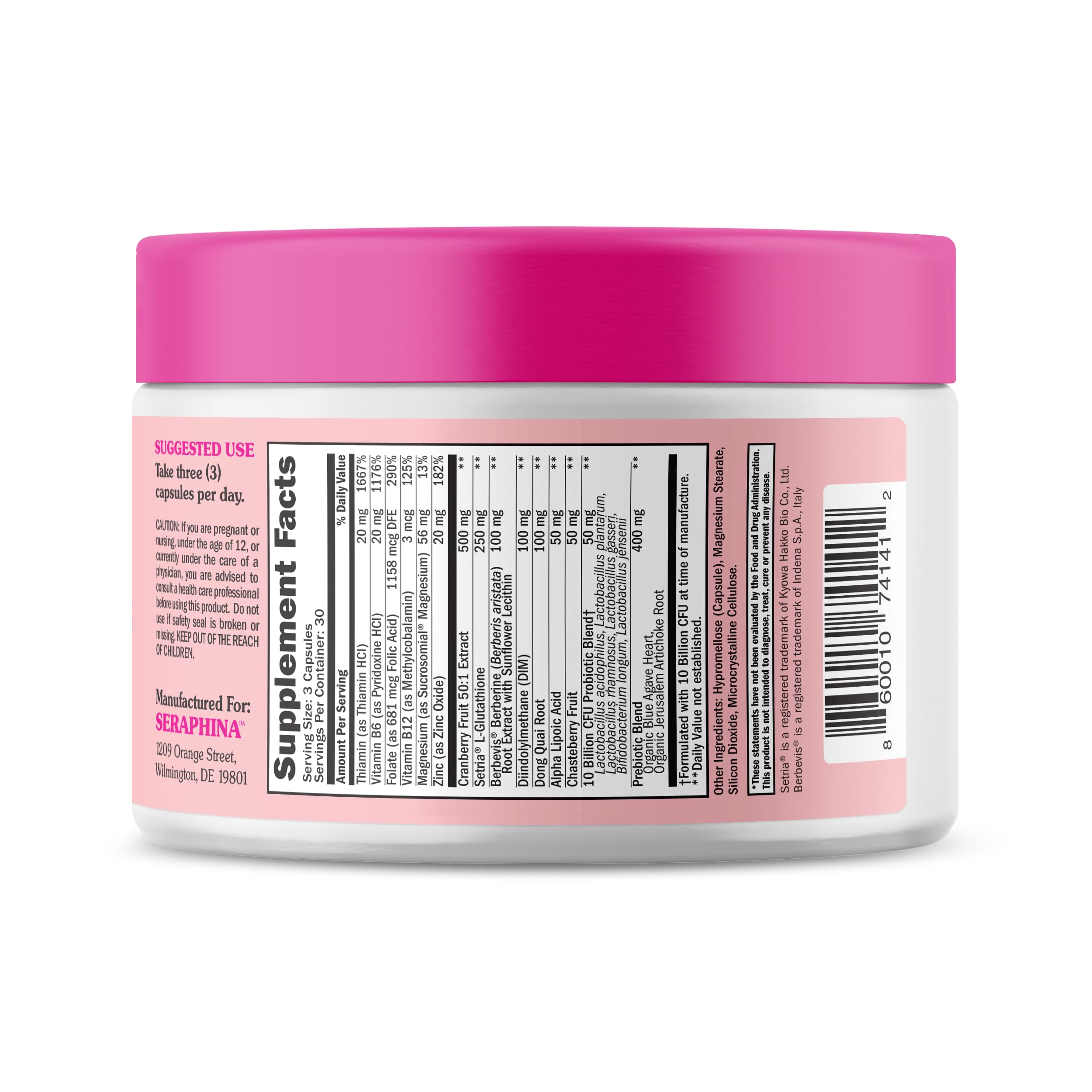 Seraphina 2-in-1 Vaginal Probiotics for Women + Hormone Balance - 90 Capsules for Complete Feminine SeraphinaAu supplements