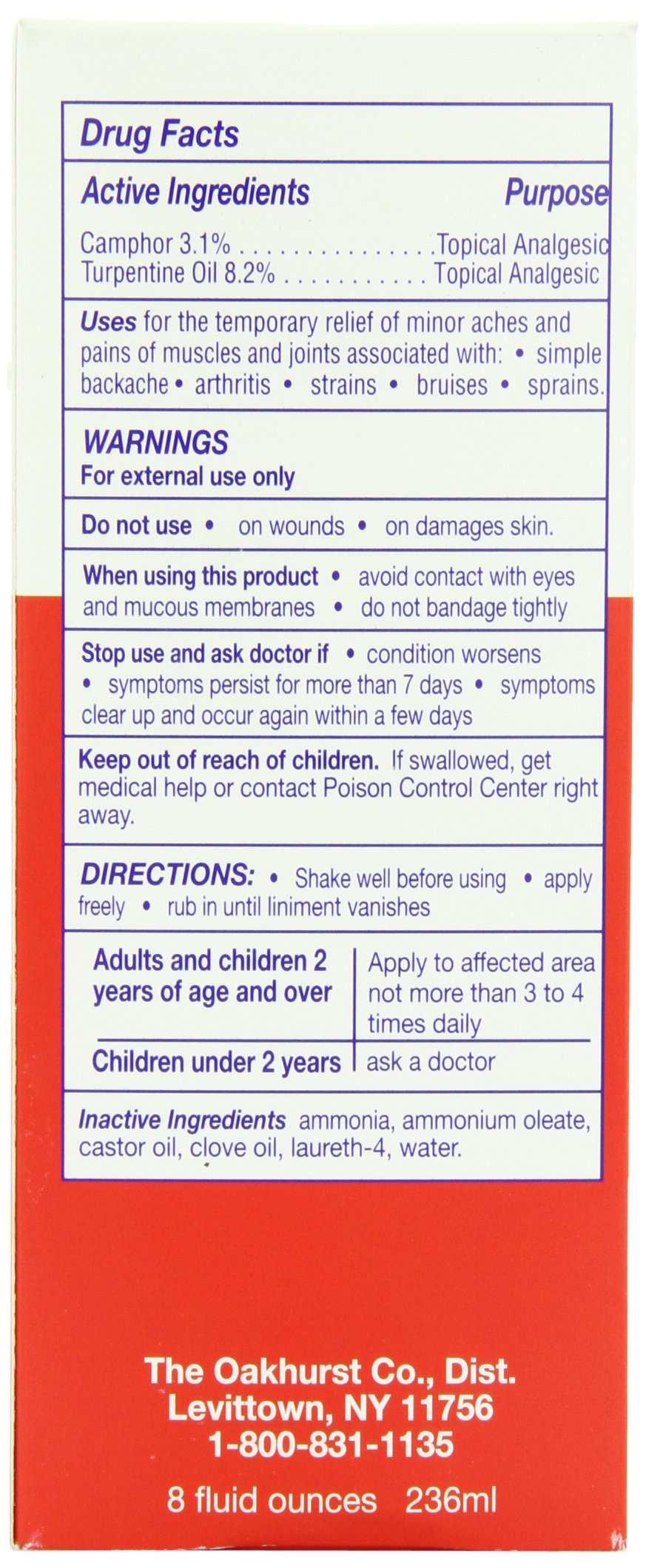 Yager's Pain Relieving Liniment, 8 Ounces OAKHURST COMPANYAu supplements