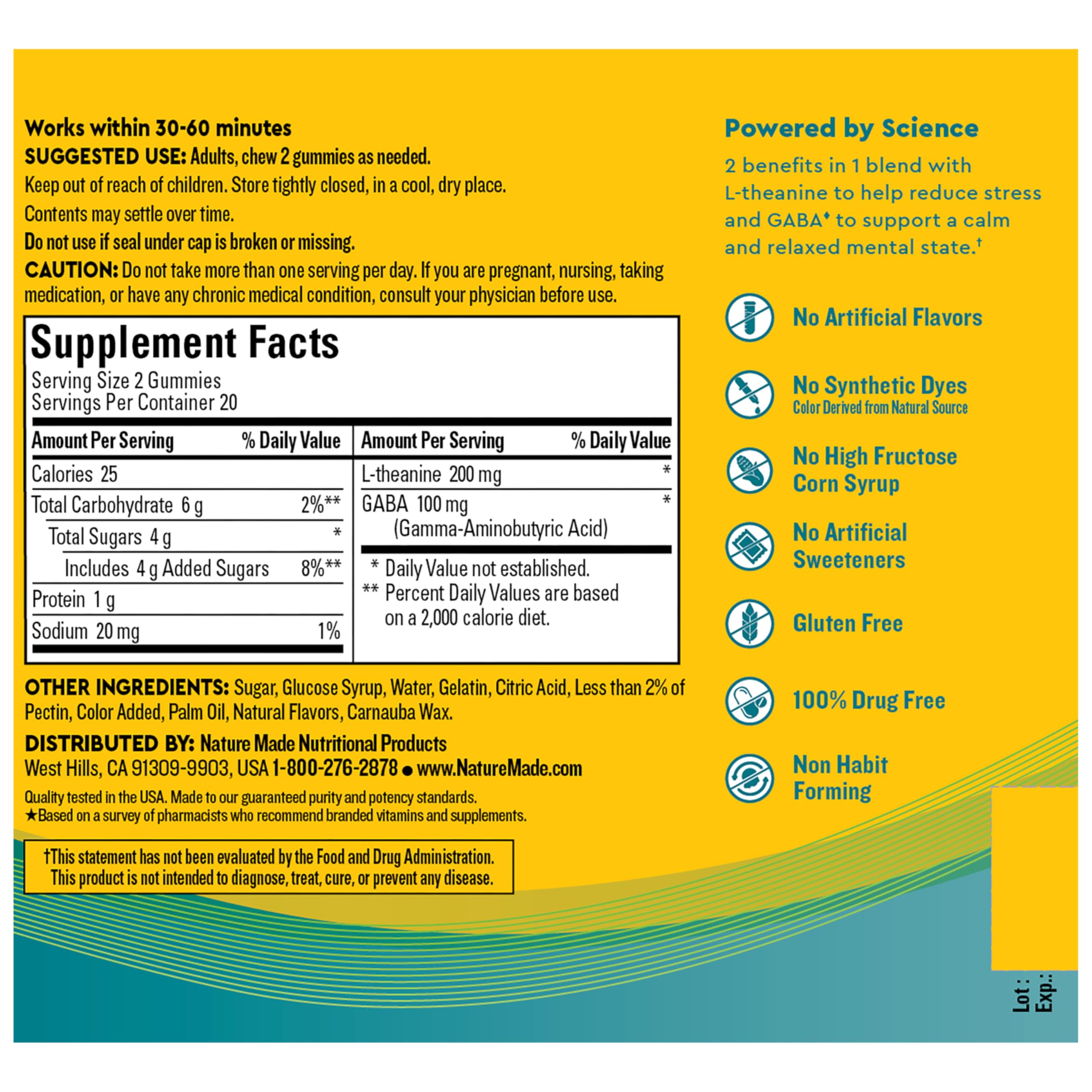 Nature Made Wellblends Stress Relief Gummies, L theanine 200mg to Help Reduce Stress, with GABA 100mg, Same Day Stress Support, 40 Strawberry Flavor Gummies Nature MadeAu supplements